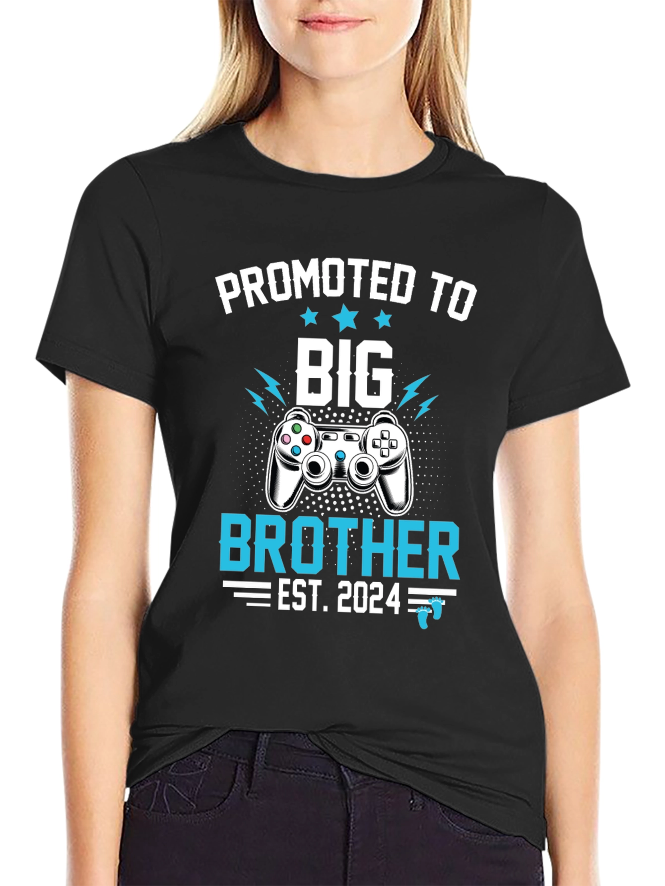 Black Promoted to Big Brother Gamer T-Shirt Est. 2024 view 2