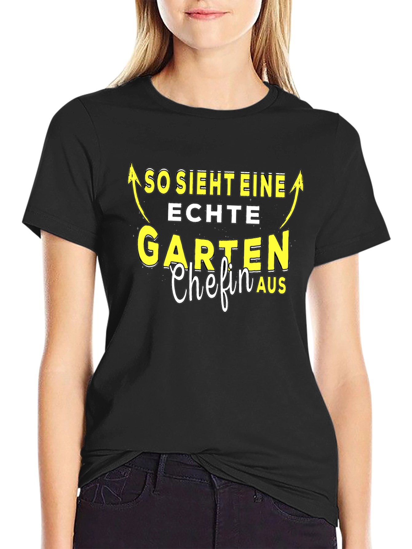 Black Garten Chefin T-Shirt, Garden Boss Tee view 2