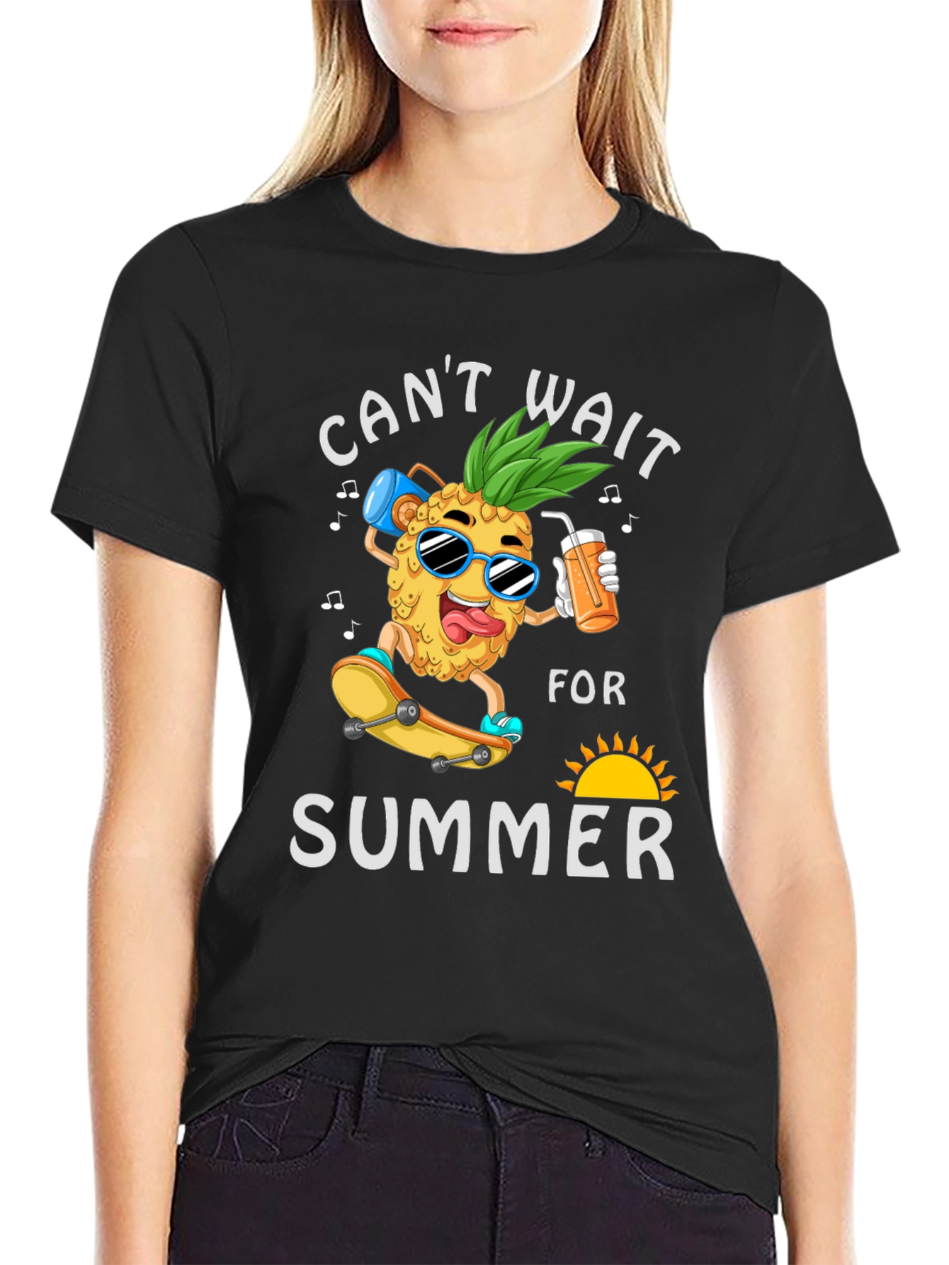 Black Can't Wait For Summer T-Shirt view 2