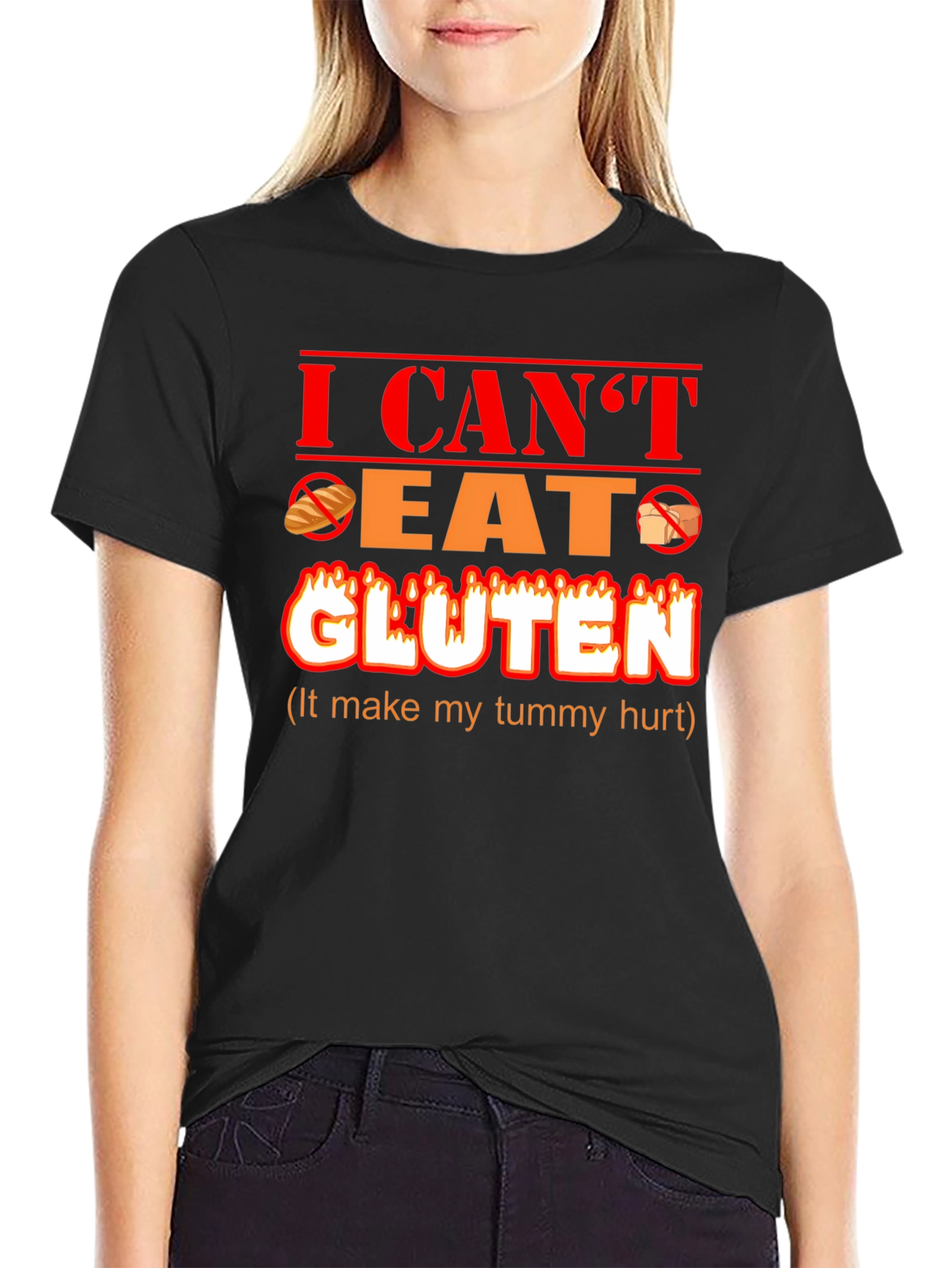 I Can't Eat Gluten Funny T-Shirt - 2