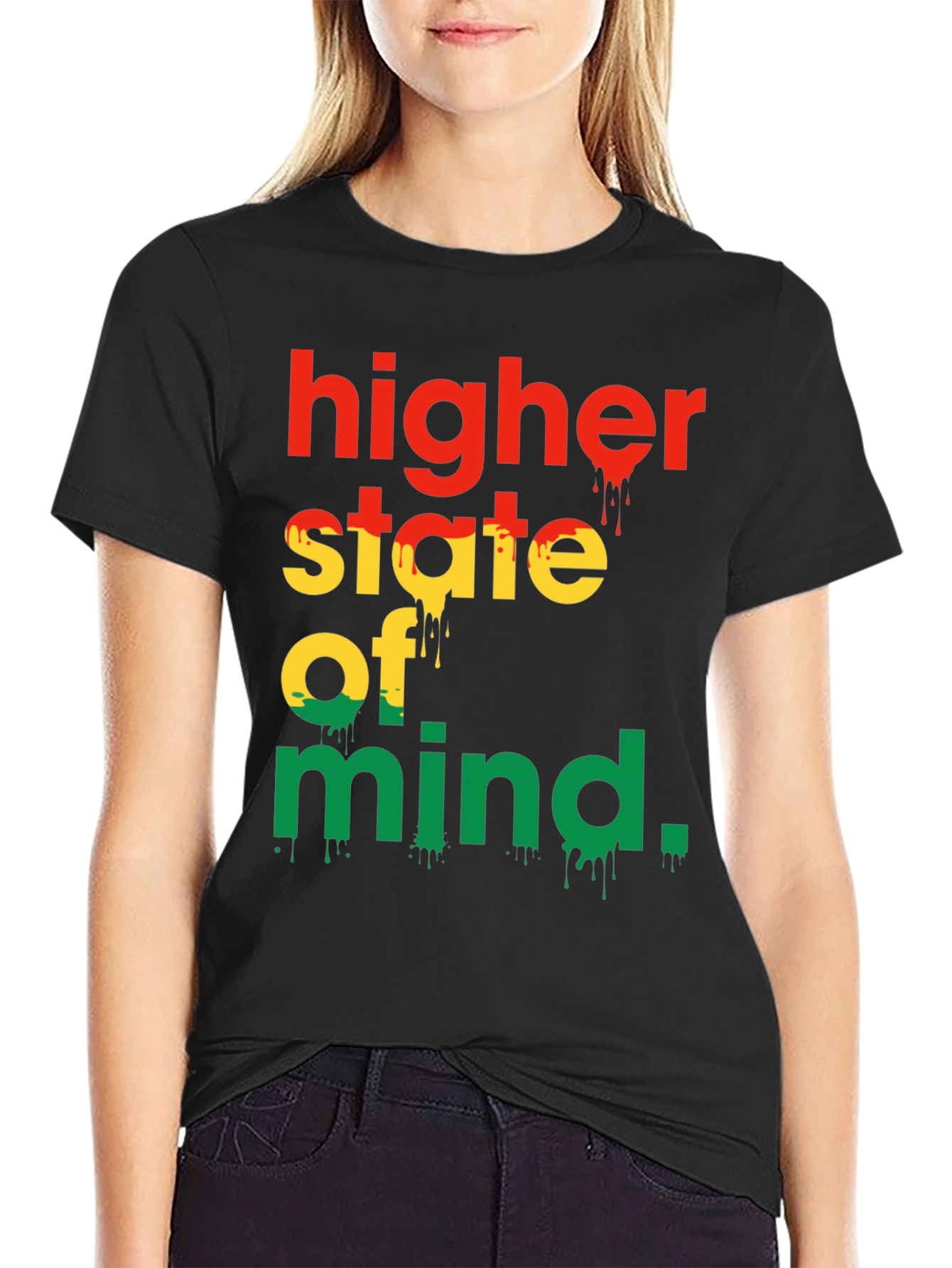 Black Higher State of Mind Graphic Tee view 2