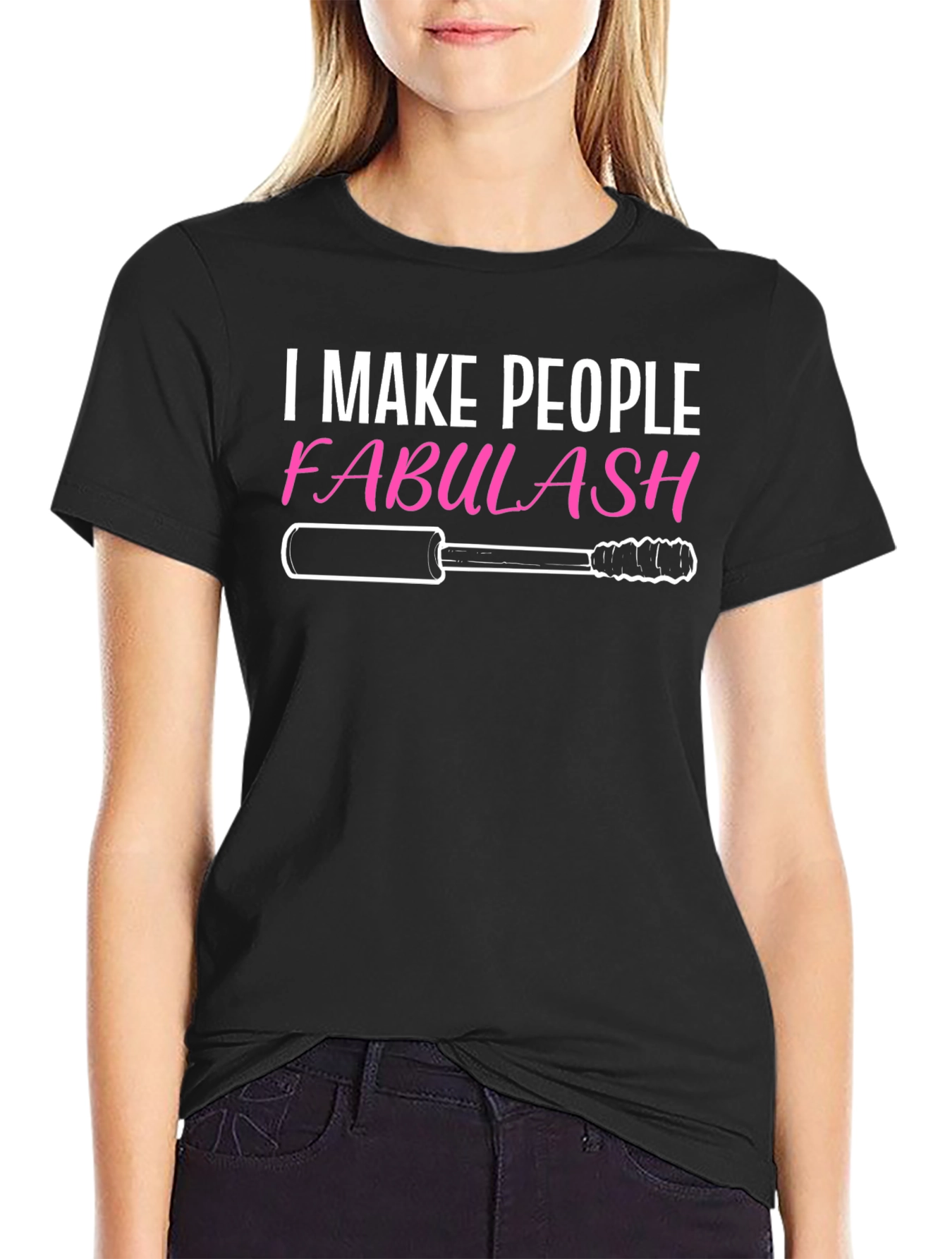Black Fabulash Makeup Artist Graphic Tee - Black view 2