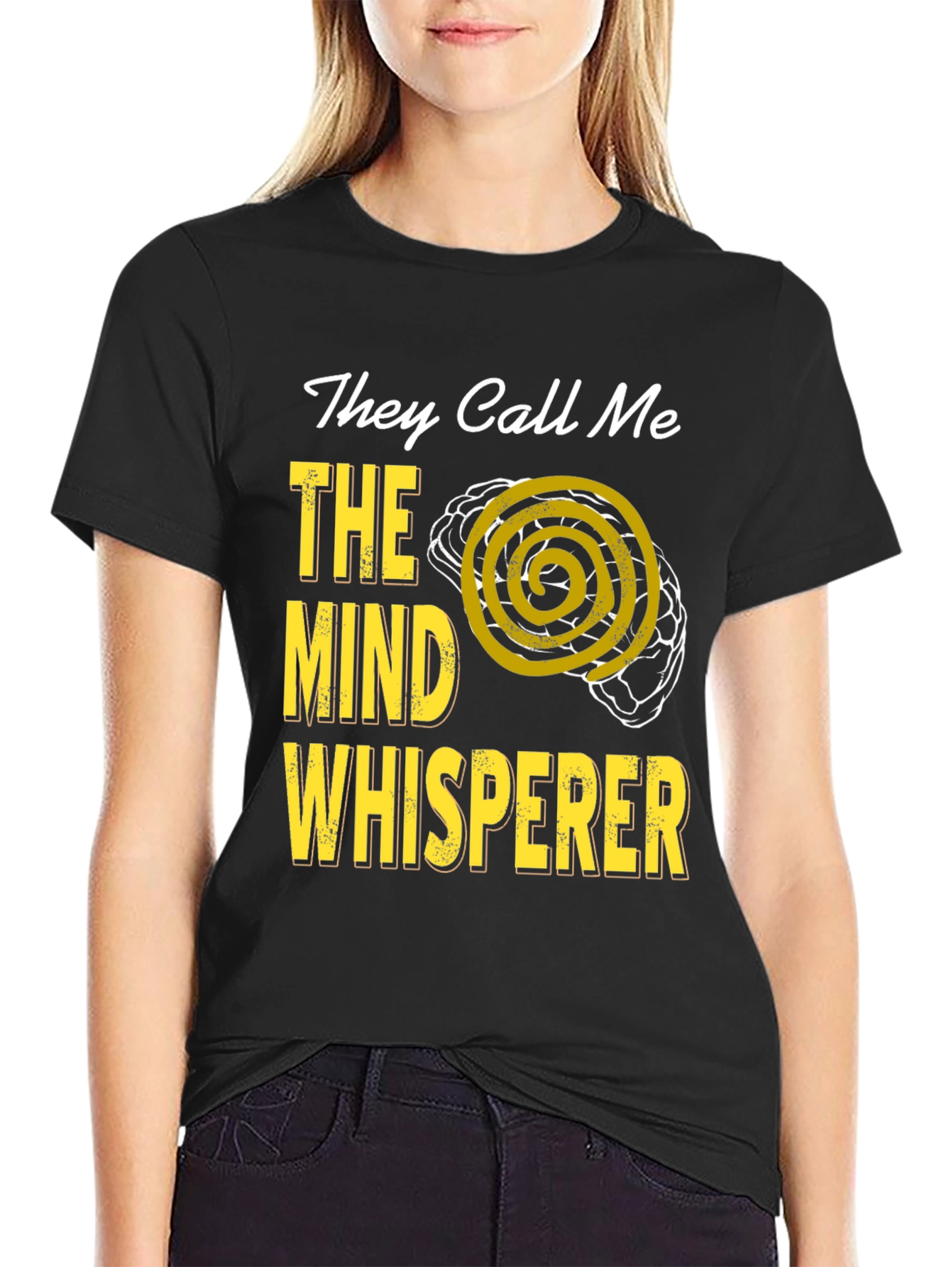 Black Mind Whisperer T-Shirt - Funny Psychology Tee view 2