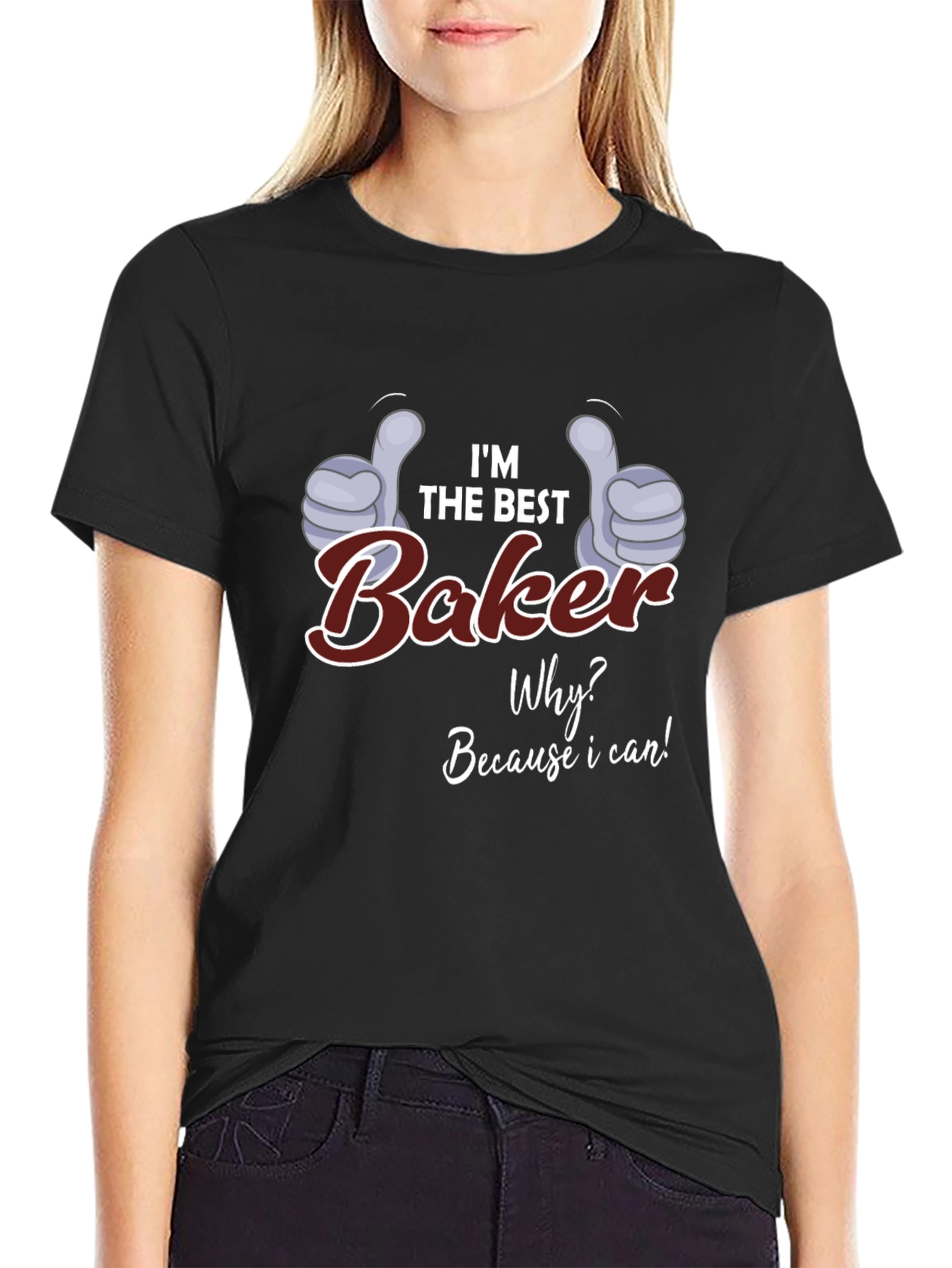 Black I'm the Best Baker T-Shirt - Funny Baking Gift view 2