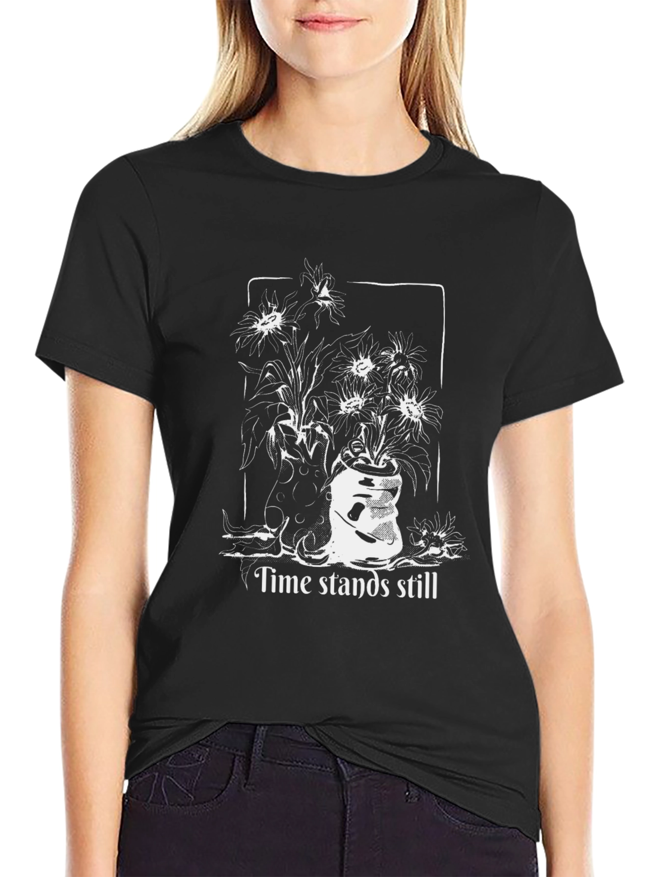 Time Stands Still Graphic Tee - Black - 2