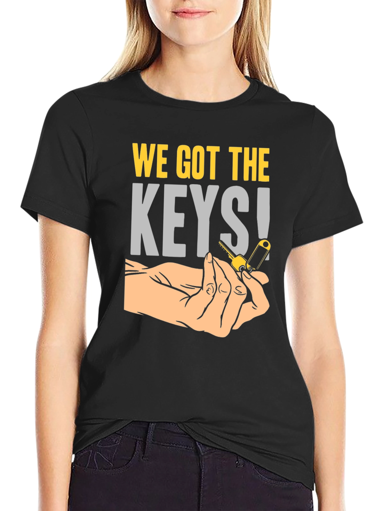 Black We Got The Keys T-Shirt view 2