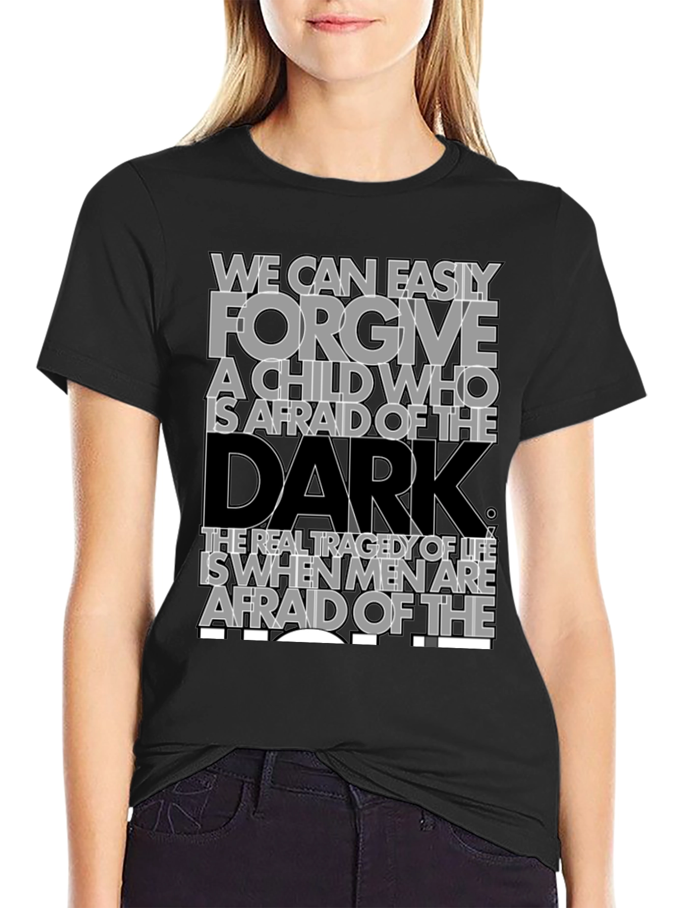 Black Forgive the Child T-Shirt - Inspiring Dark Quote Tee view 2