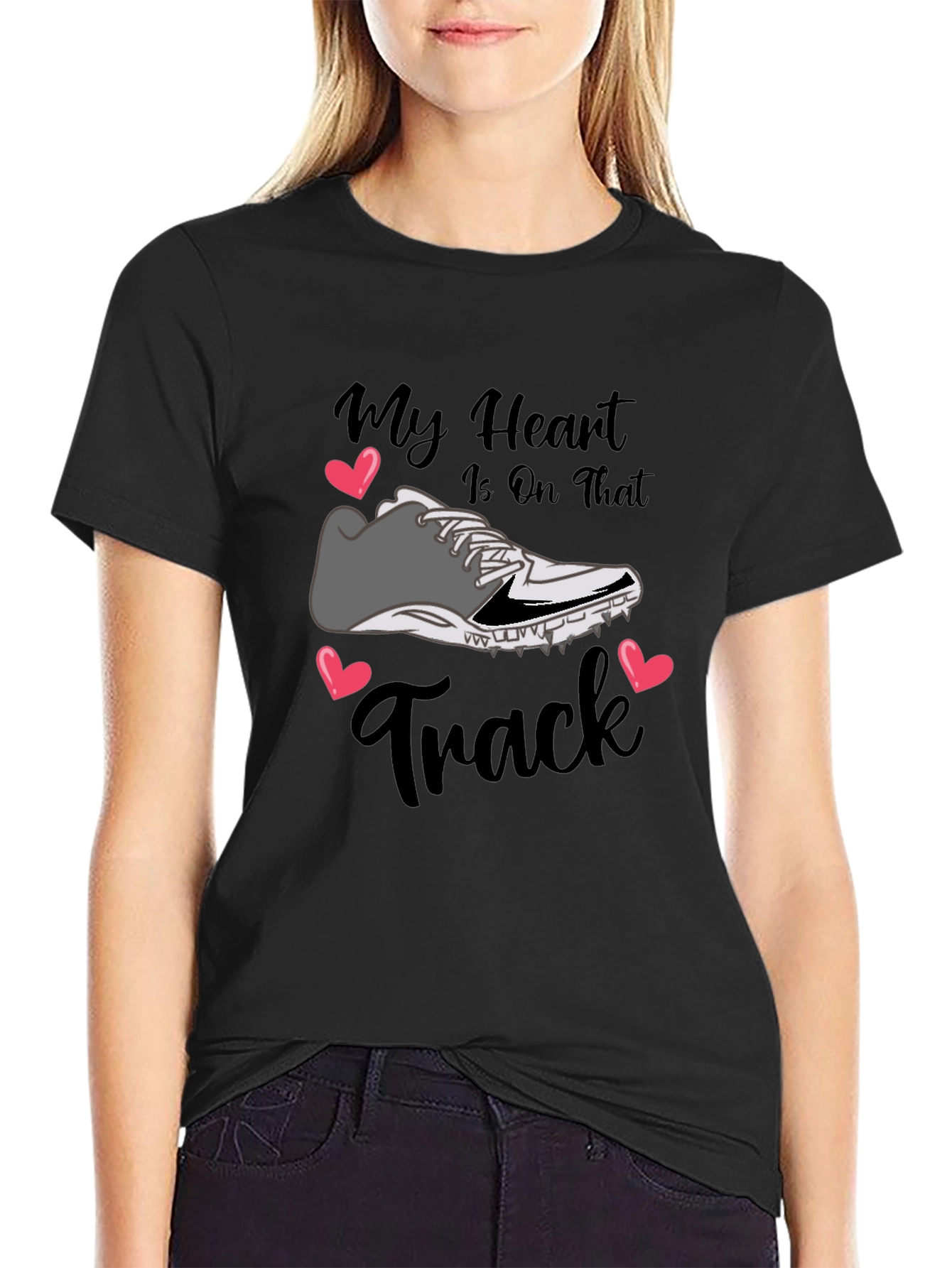Black My Heart Is On That Track T-Shirt view 2