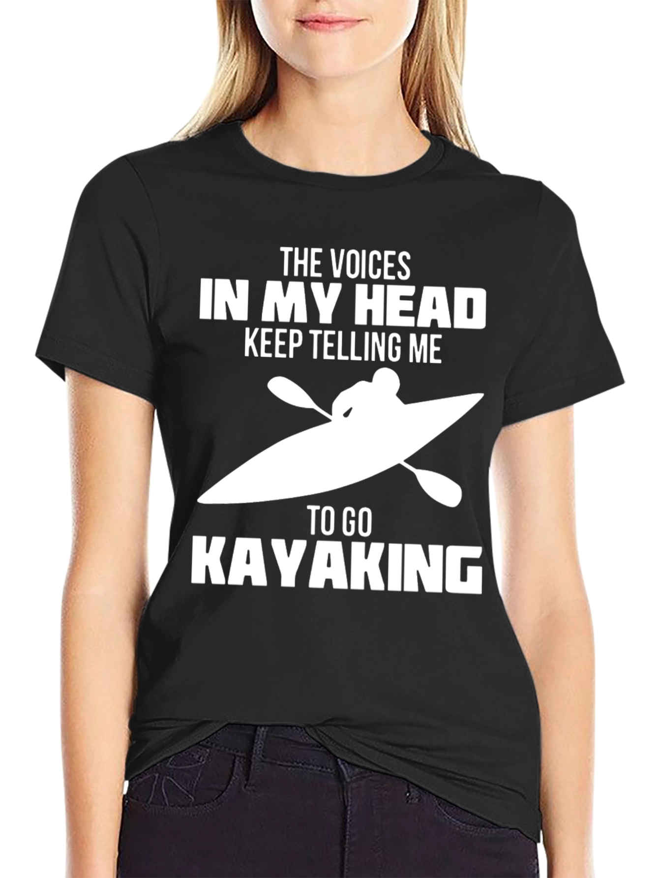 Black Voices in My Head Kayaking T-Shirt view 2