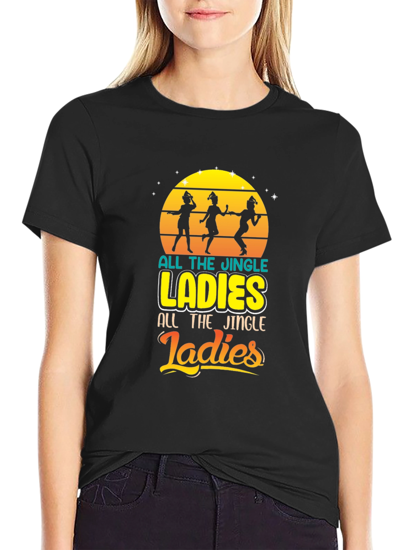Black Jingle Ladies Graphic Tee view 2