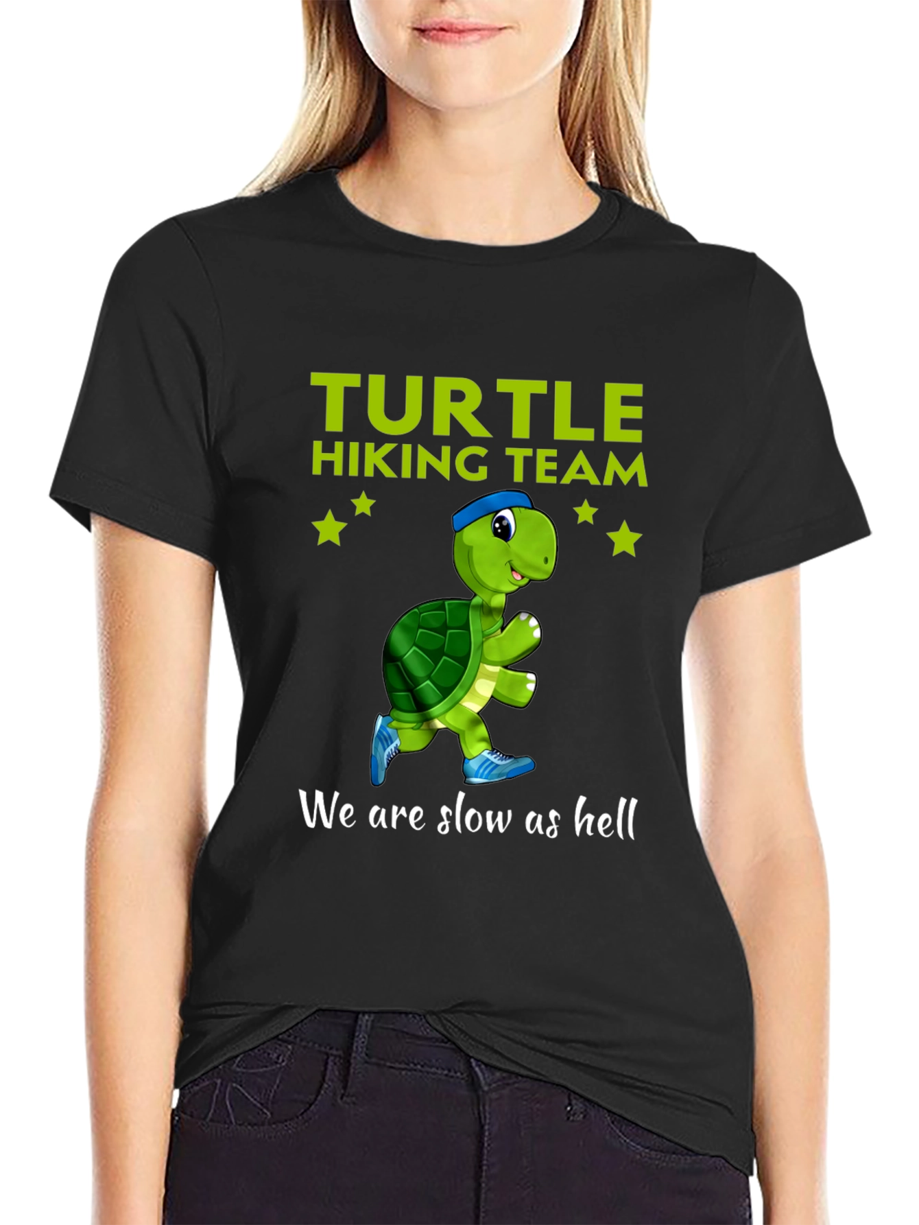 Black Turtle Hiking Team T-Shirt - We Are Slow As Hell view 2