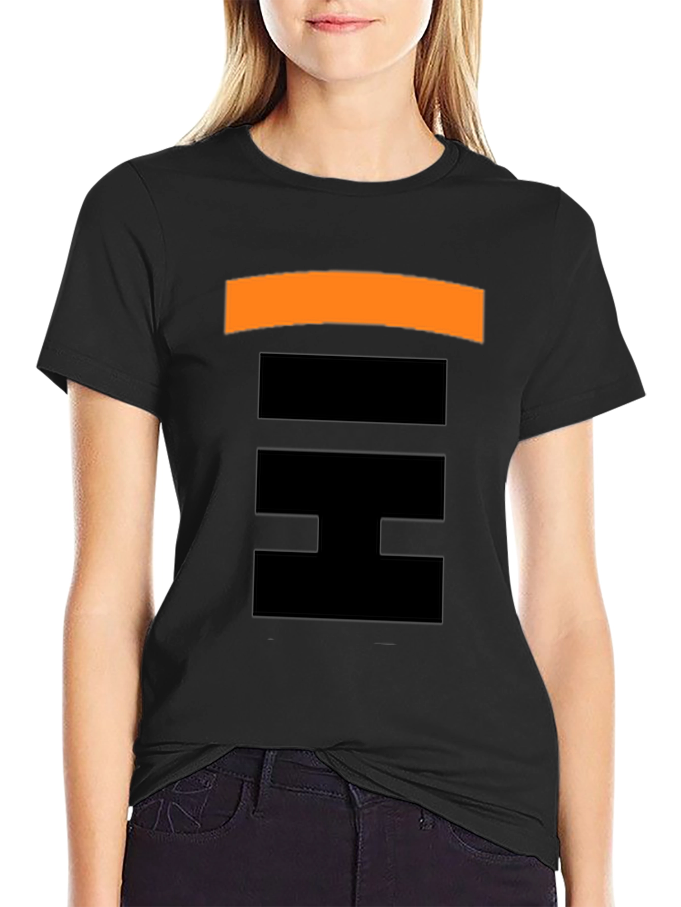 Black Abstract Pattern Black T-Shirt for Men view 2