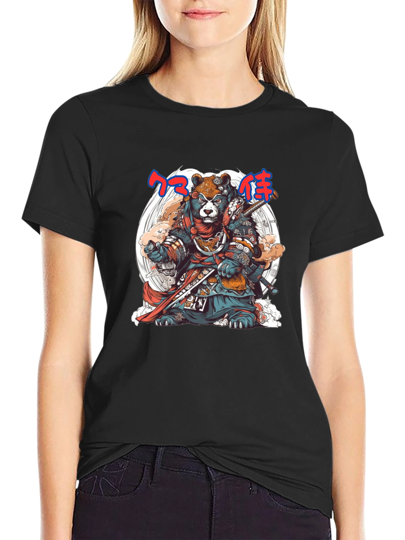Samurai Bear Graphic Tee - Unique Design - 2