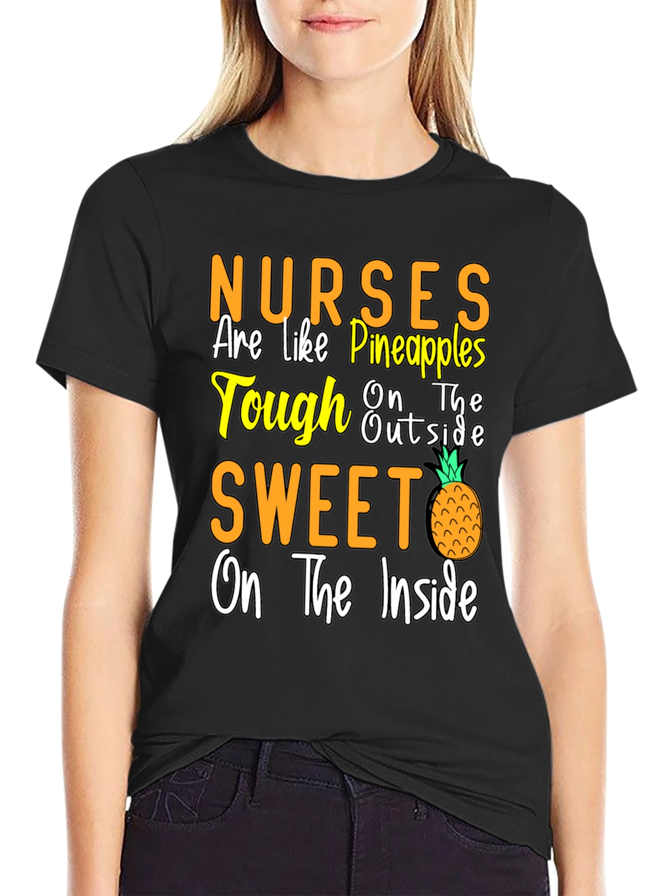 Black Nurses Are Like Pineapples T-Shirt view 2