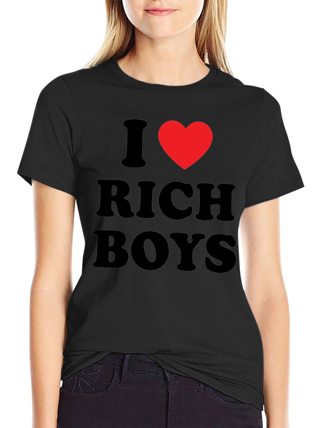 Black I Heart Rich Boys Black T-Shirt view 2