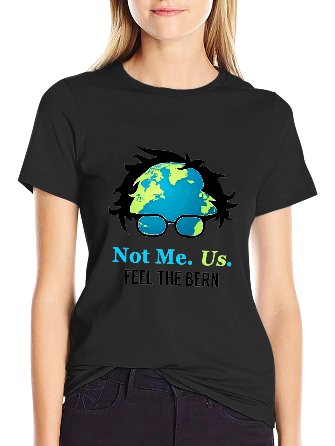 Black Not Me. Us. Feel The Bern Political T-Shirt view 2