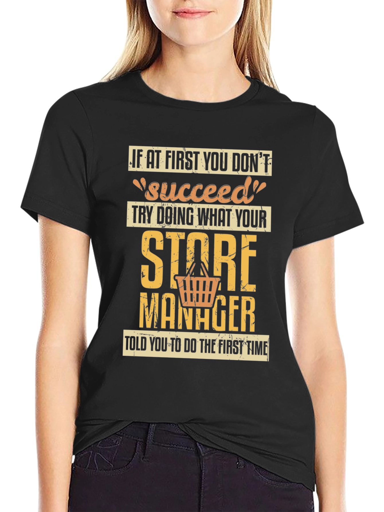 Black Store Manager Graphic T-Shirt view 2
