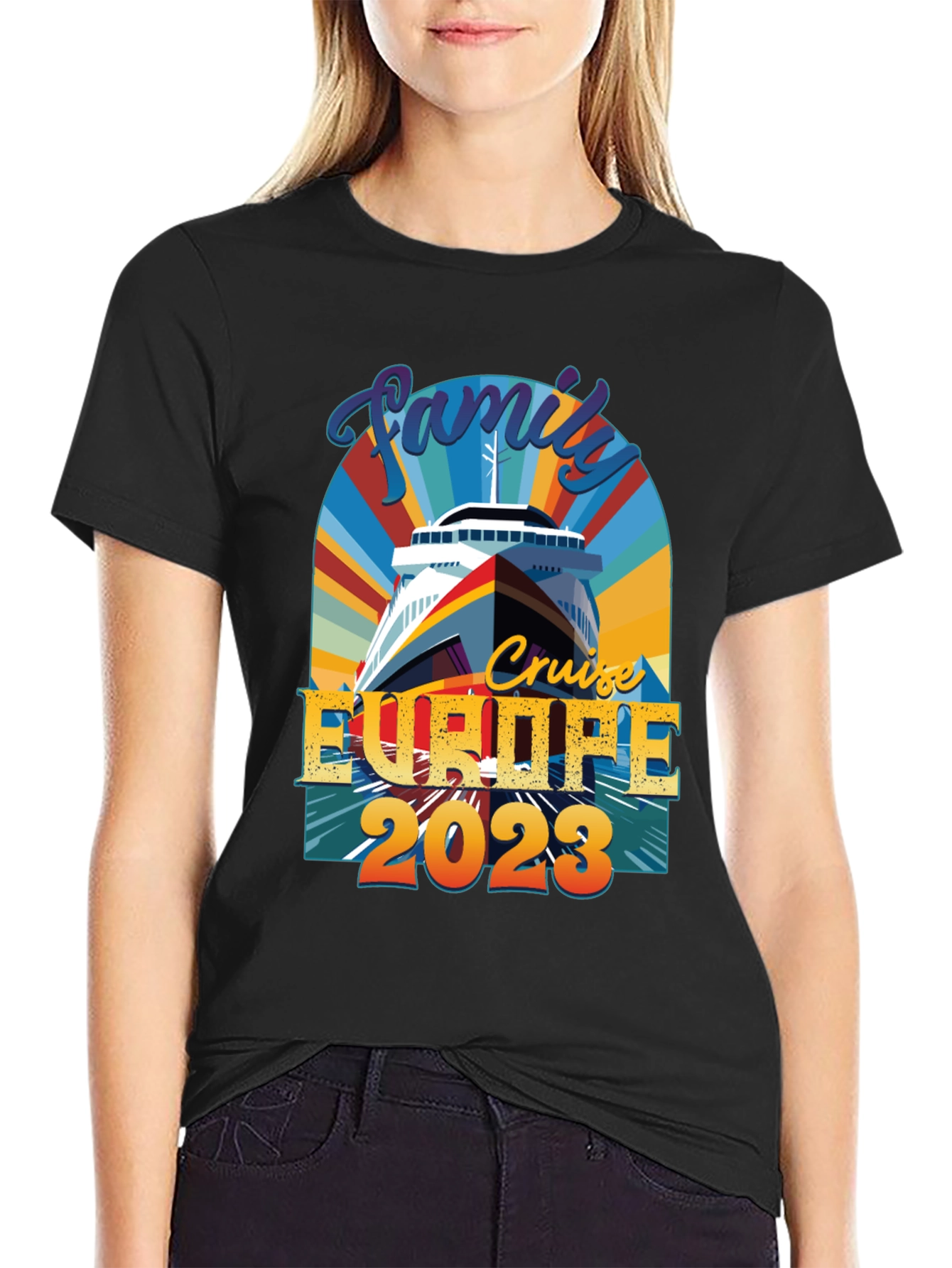 Black Family Cruise Europe 2023 T-Shirt view 2