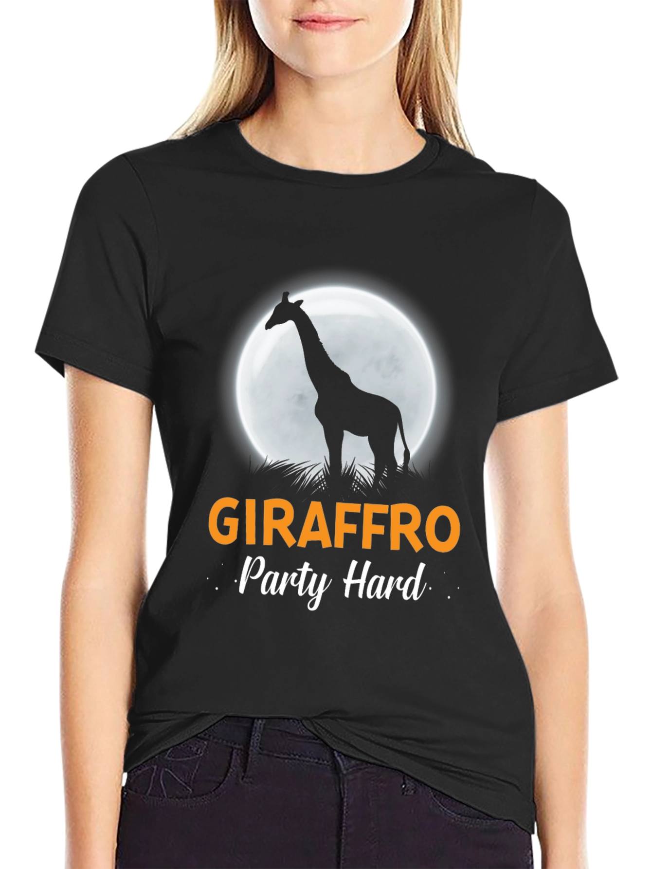 Black Giraffro Party Hard T-Shirt view 2