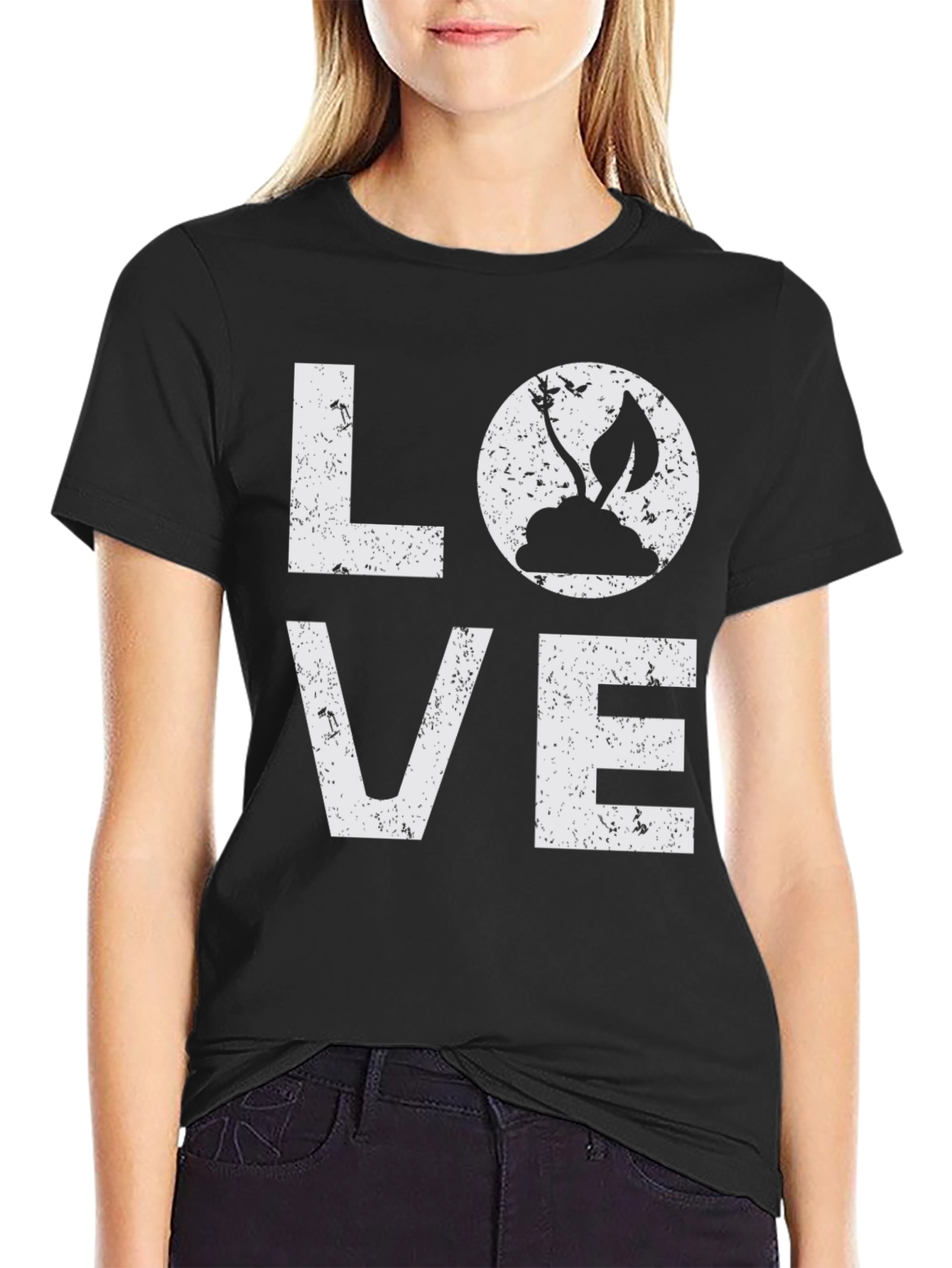 Black Love Gardening T-Shirt - Plant Lovers Tee view 2