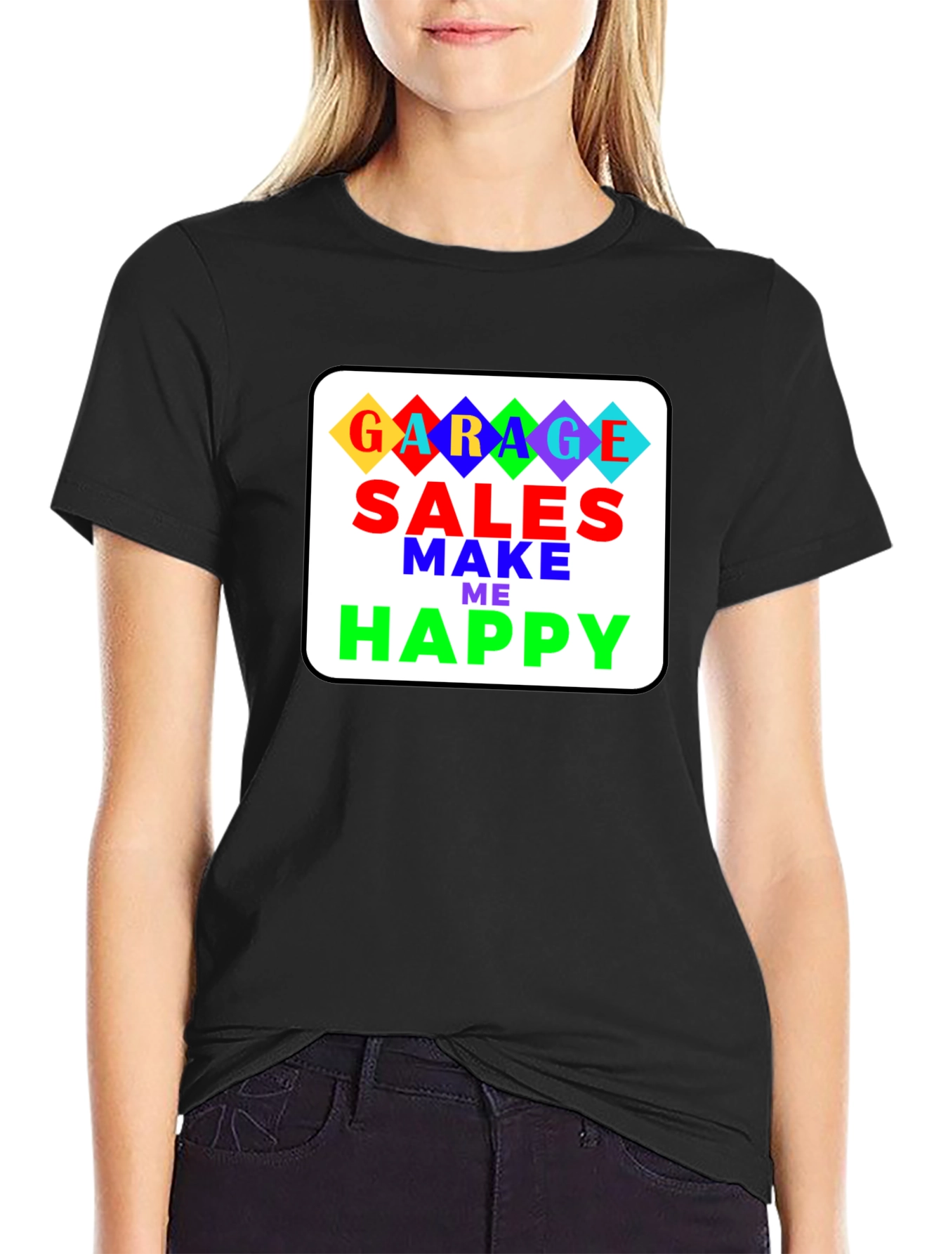 Garage Sales Make Me Happy T-Shirt - Black - 2