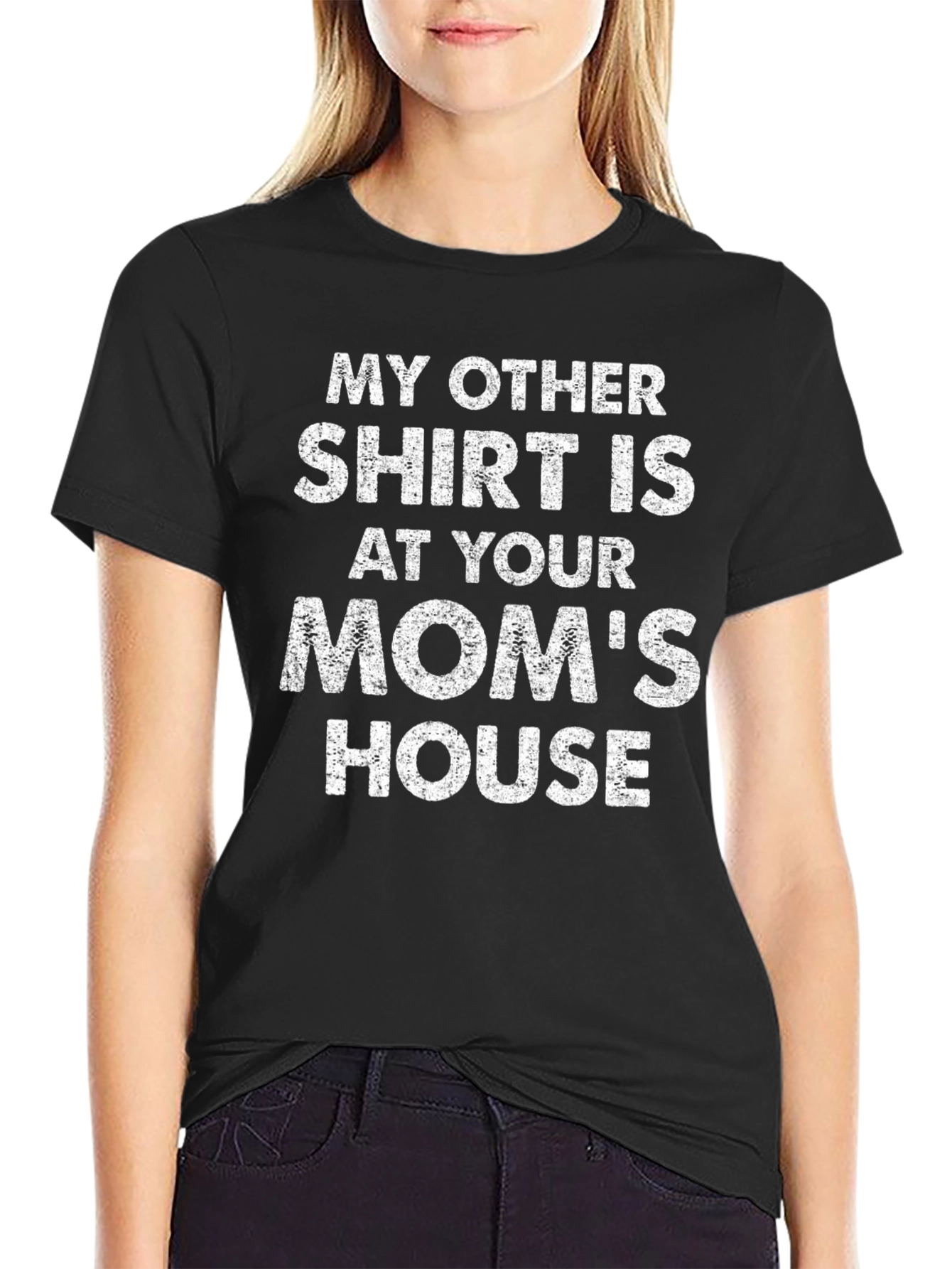 Black My Other Shirt is at Your Mom's House Novelty T-Shirt view 2