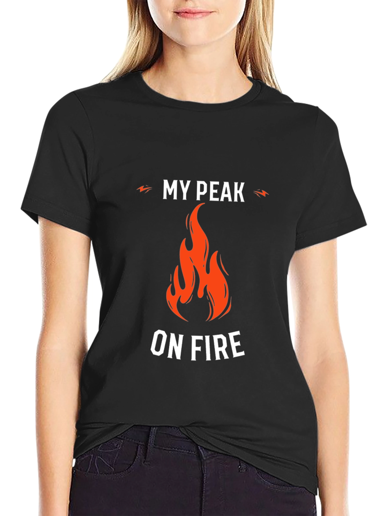 Black My Peak On Fire Graphic Tee view 2