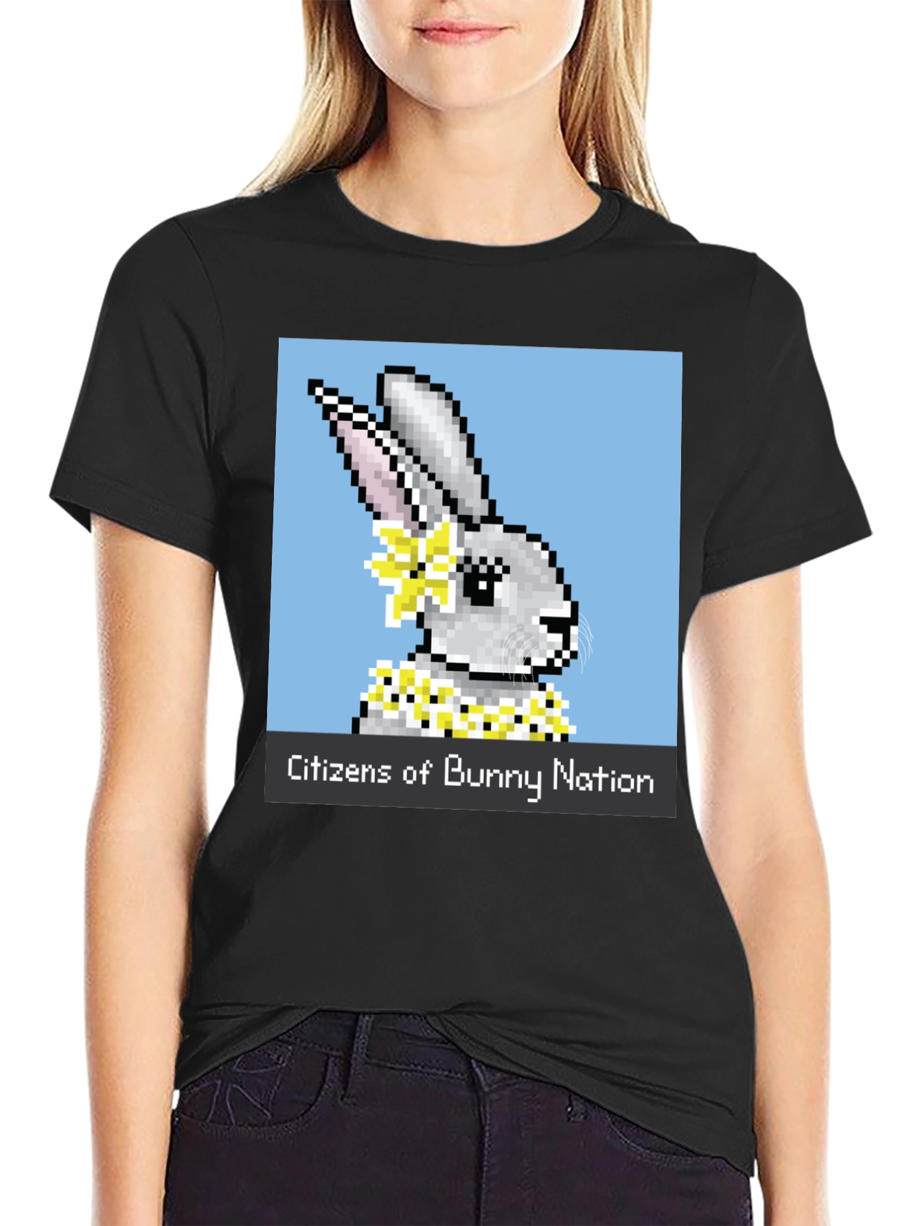 Black Citizens of Bunny Nation T-Shirt view 2