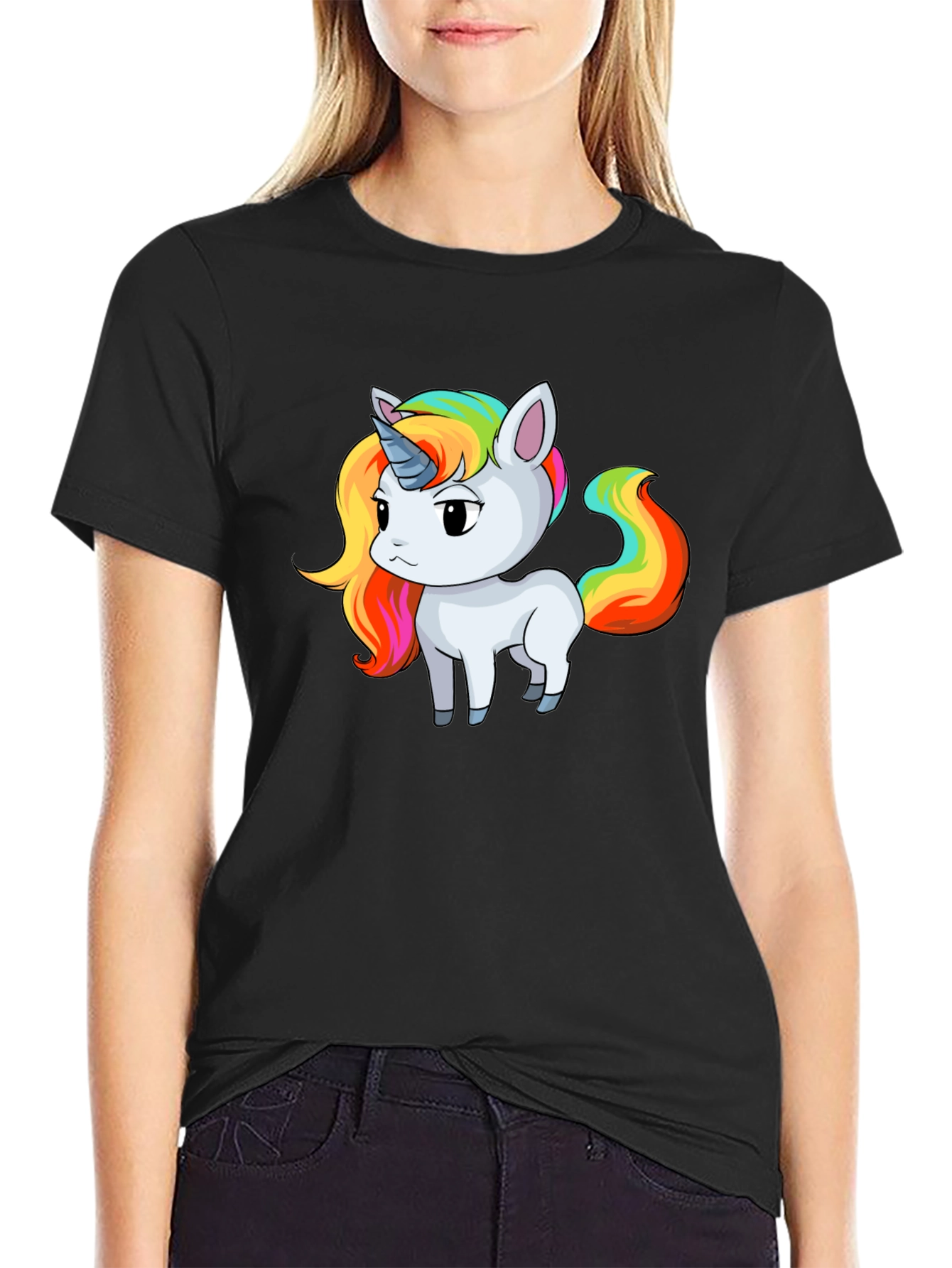 Black Unicorn Graphic Tee - Fun, Unique Design view 2