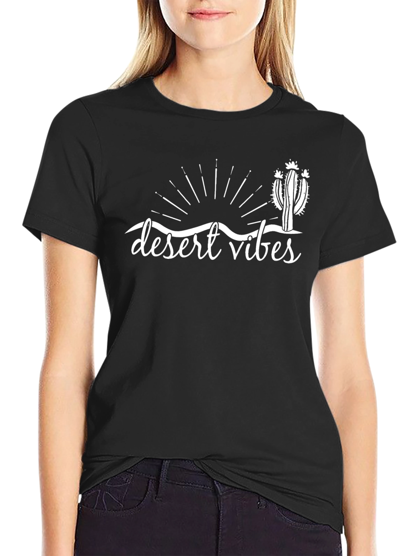 Black Desert Vibes Graphic Tee - Unisex Black T-Shirt view 2