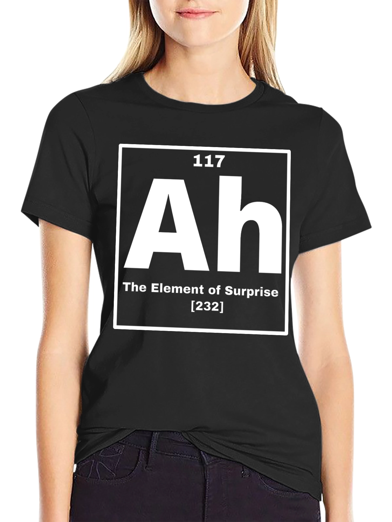 Black Element of Surprise T-Shirt - Funny Science Tee view 2