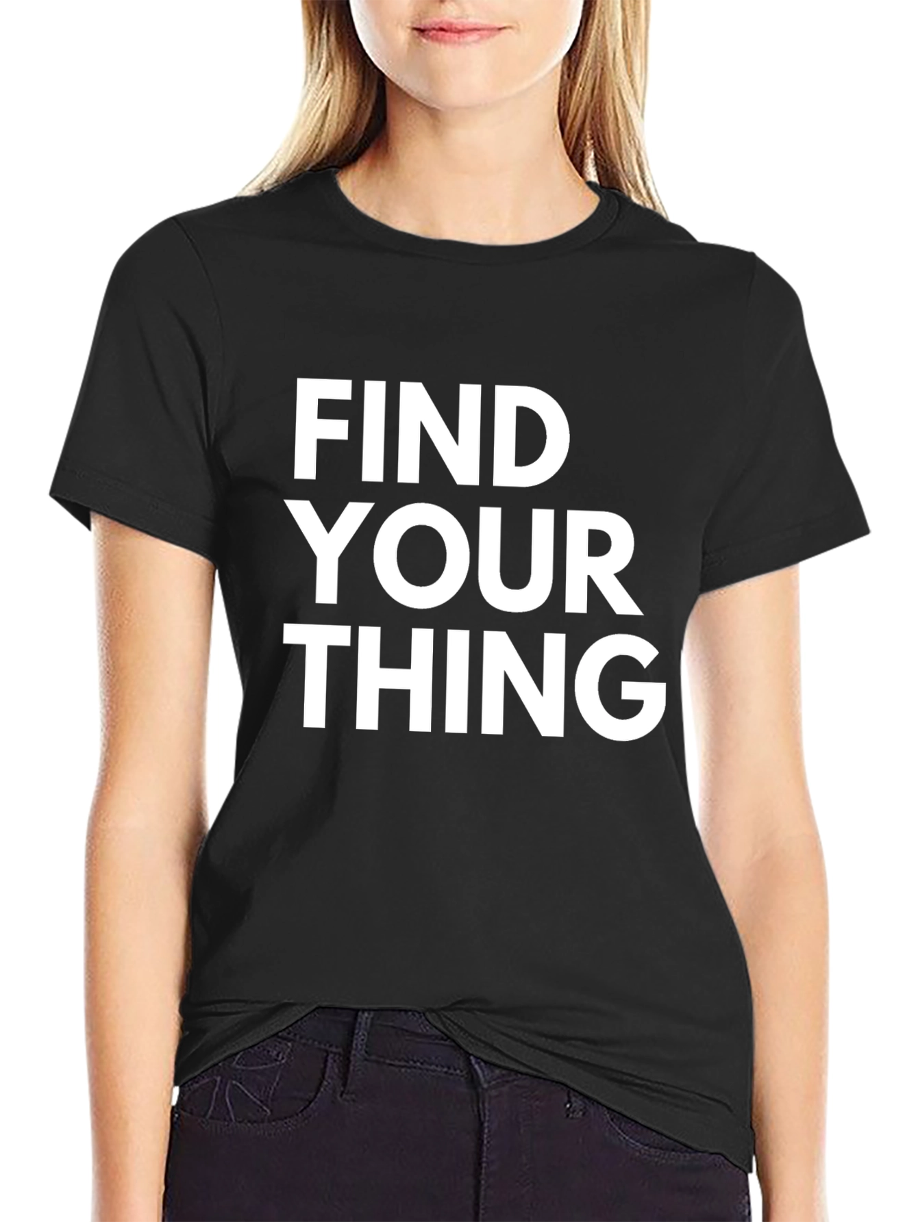 Black Find Your Thing Black T-Shirt view 2