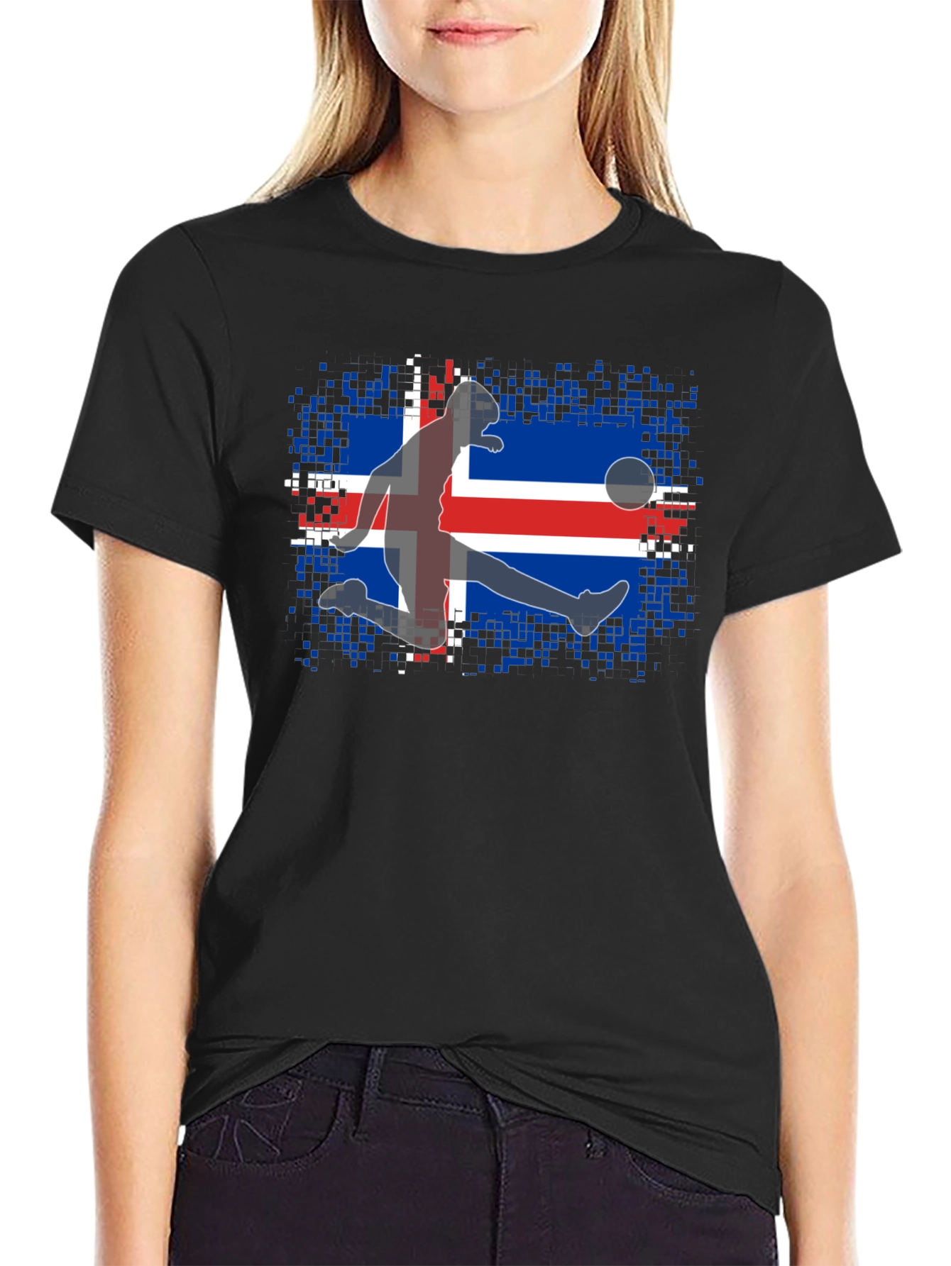 Iceland Soccer Flag Graphic T-Shirt - 2