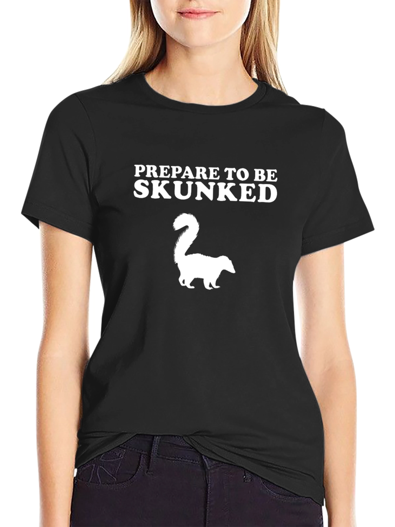 Black Prepare to be Skunked T-Shirt view 2