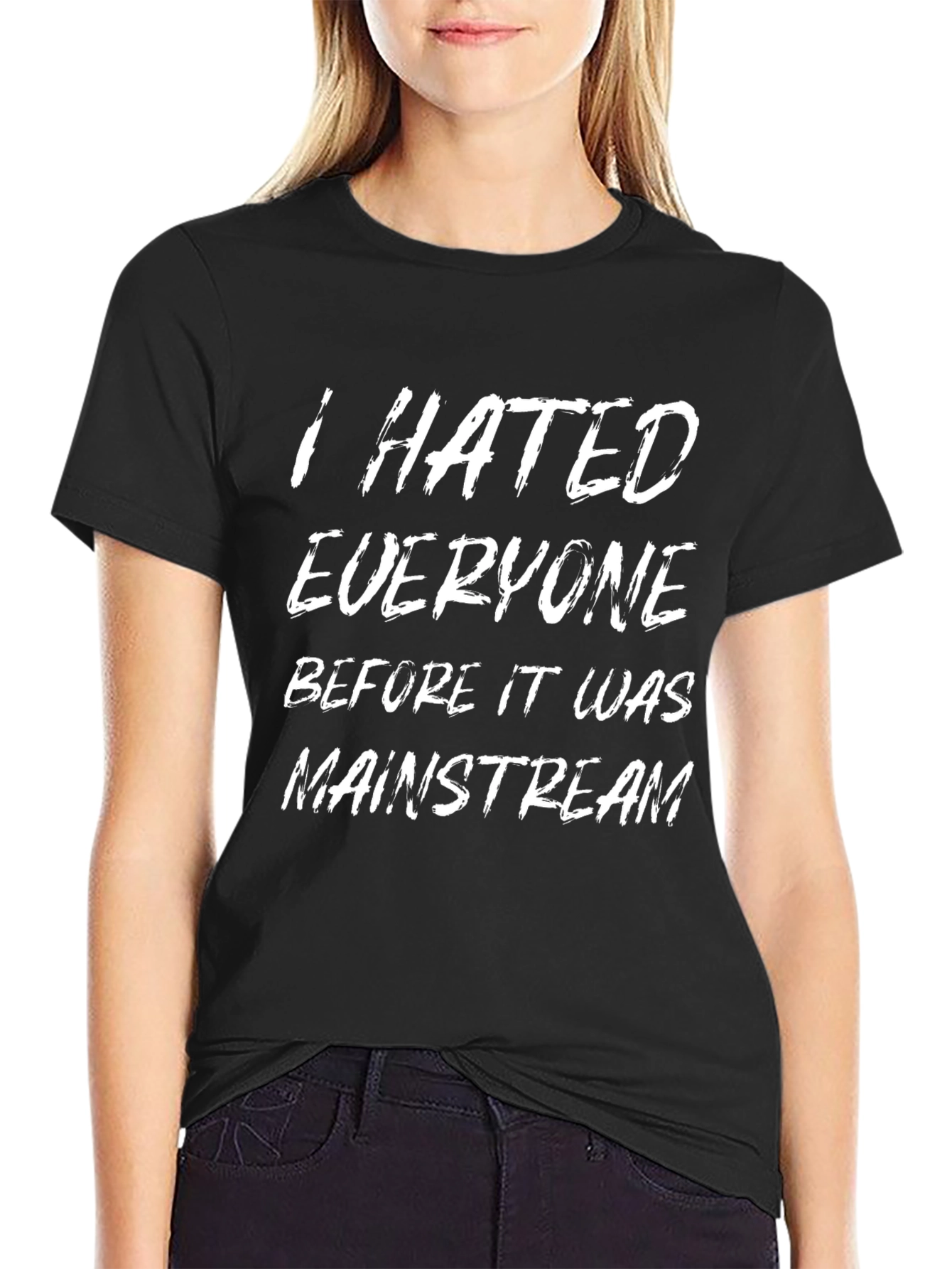 Black I Hated Everyone Black T-Shirt view 2