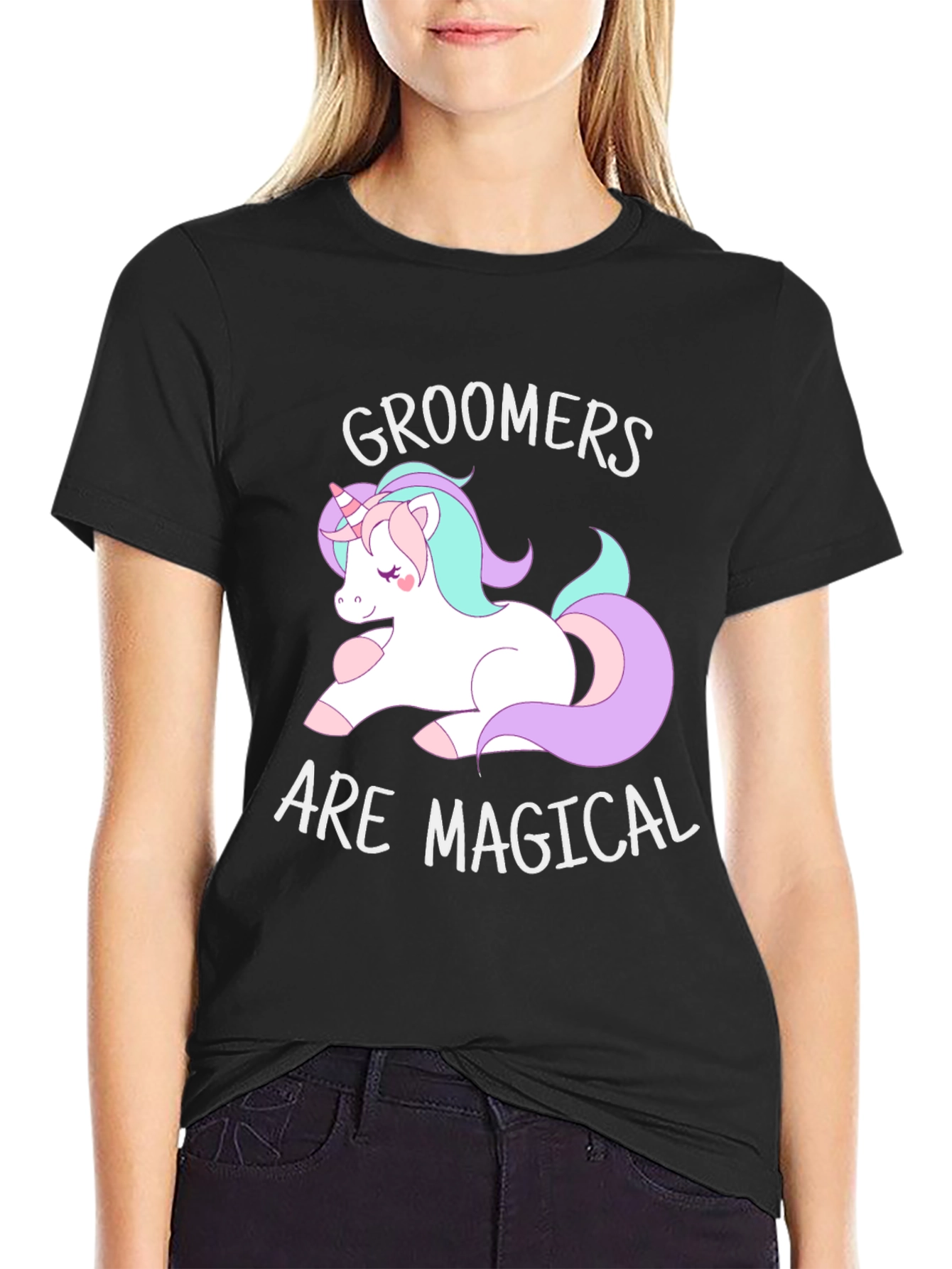 Groomers are Magical T-Shirt, Cute Unicorn Graphic Tee - 2