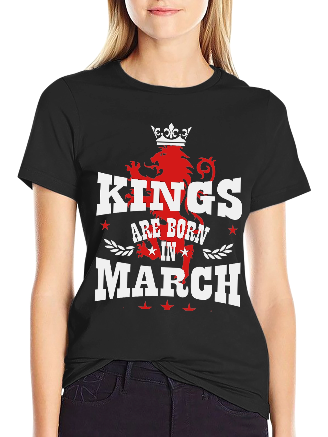 Black Kings Are Born In March Graphic T-Shirt view 2