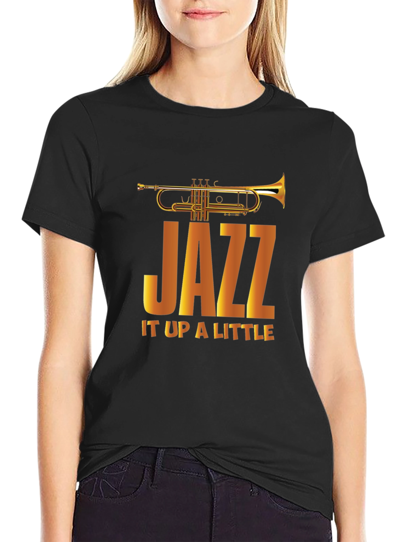 Black JAZZ It Up A Little Graphic T-Shirt view 2