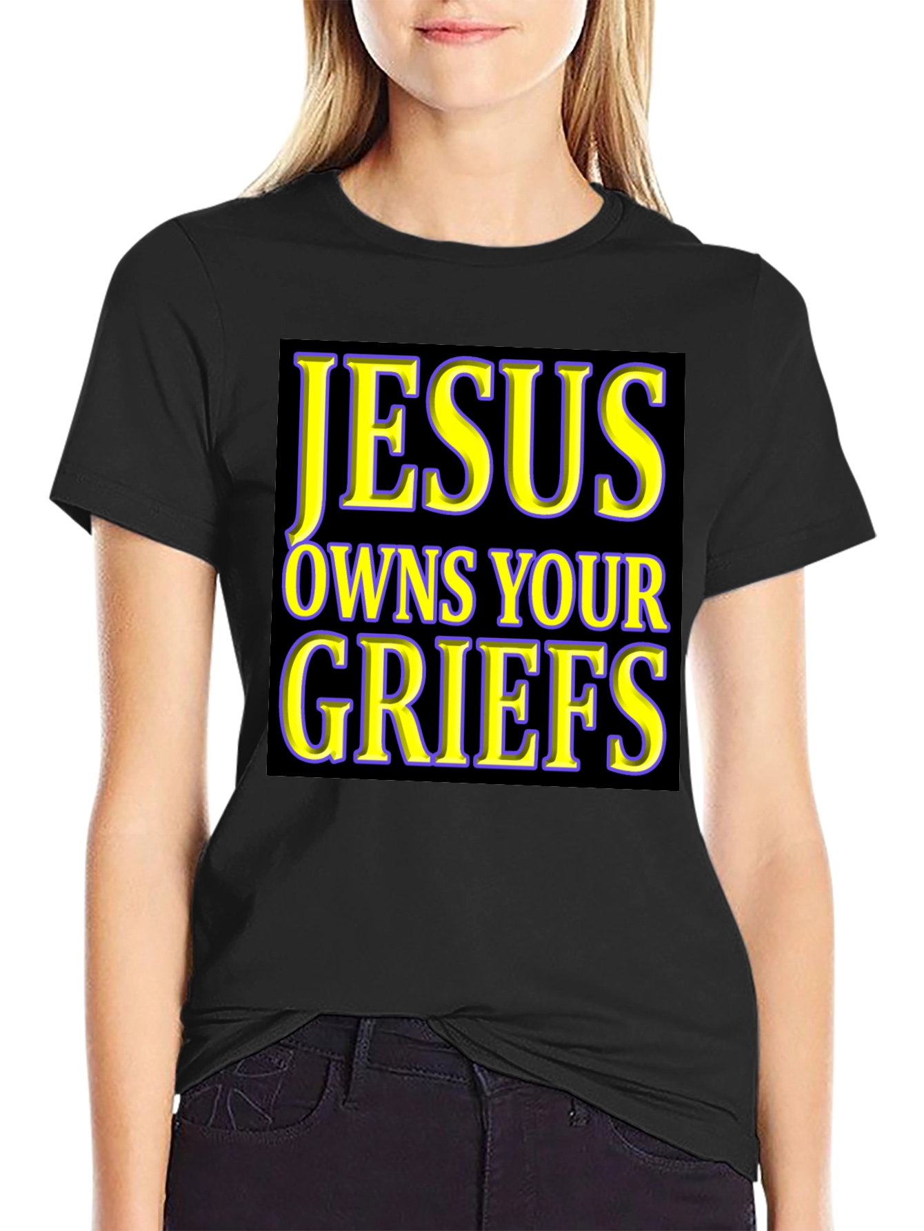Black Jesus Owns Your Griefs T-Shirt view 2