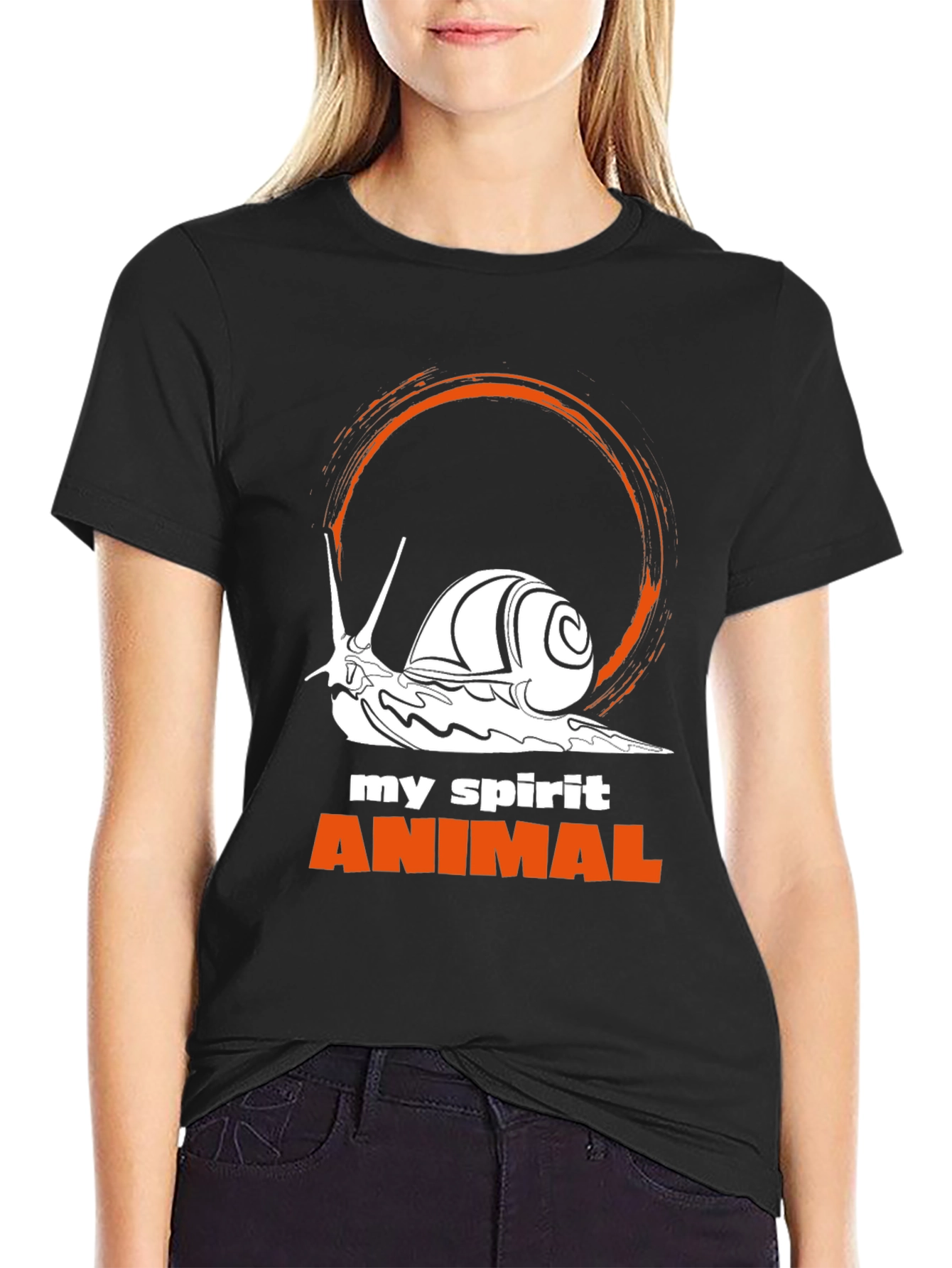 Black Snail Spirit Animal Graphic Tee - Unique Design, Stylish Comfort view 2
