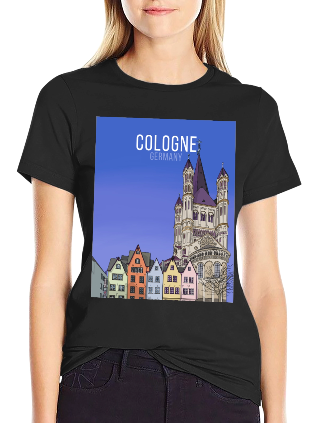 Cologne Germany Tee - Cityscape Graphic T-Shirt - 2