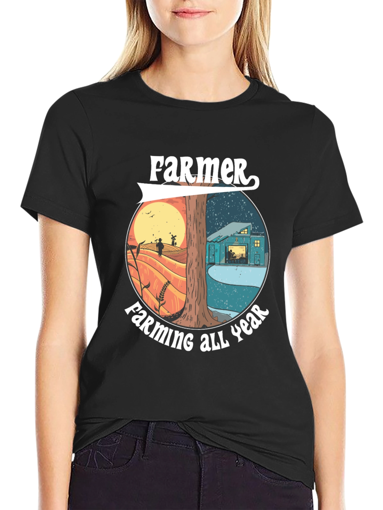 Black Farmer All Year Round Graphic Tee - Cotton Blend view 2