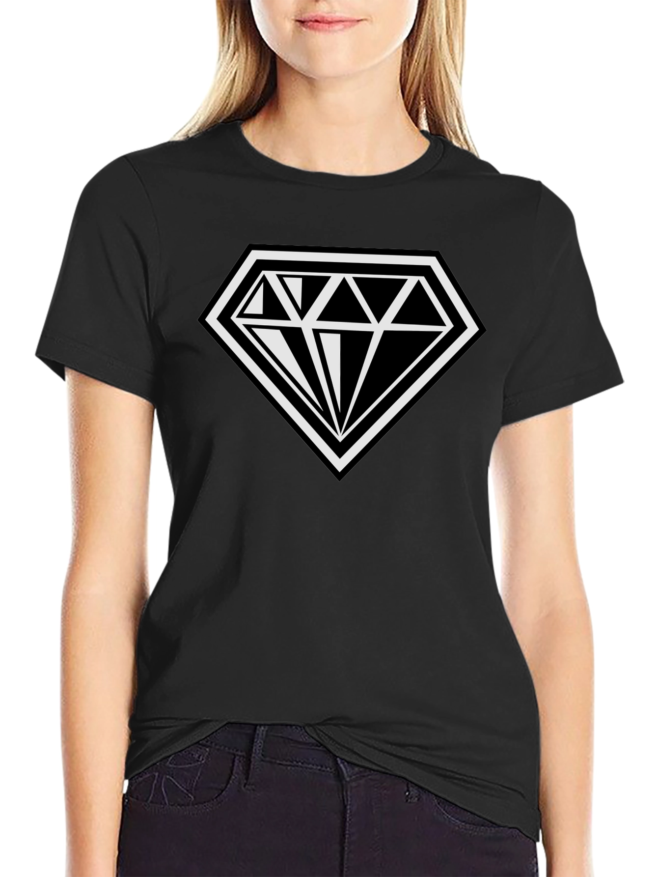 Black Diamond Logo T-Shirt - Classic Black Tee view 2