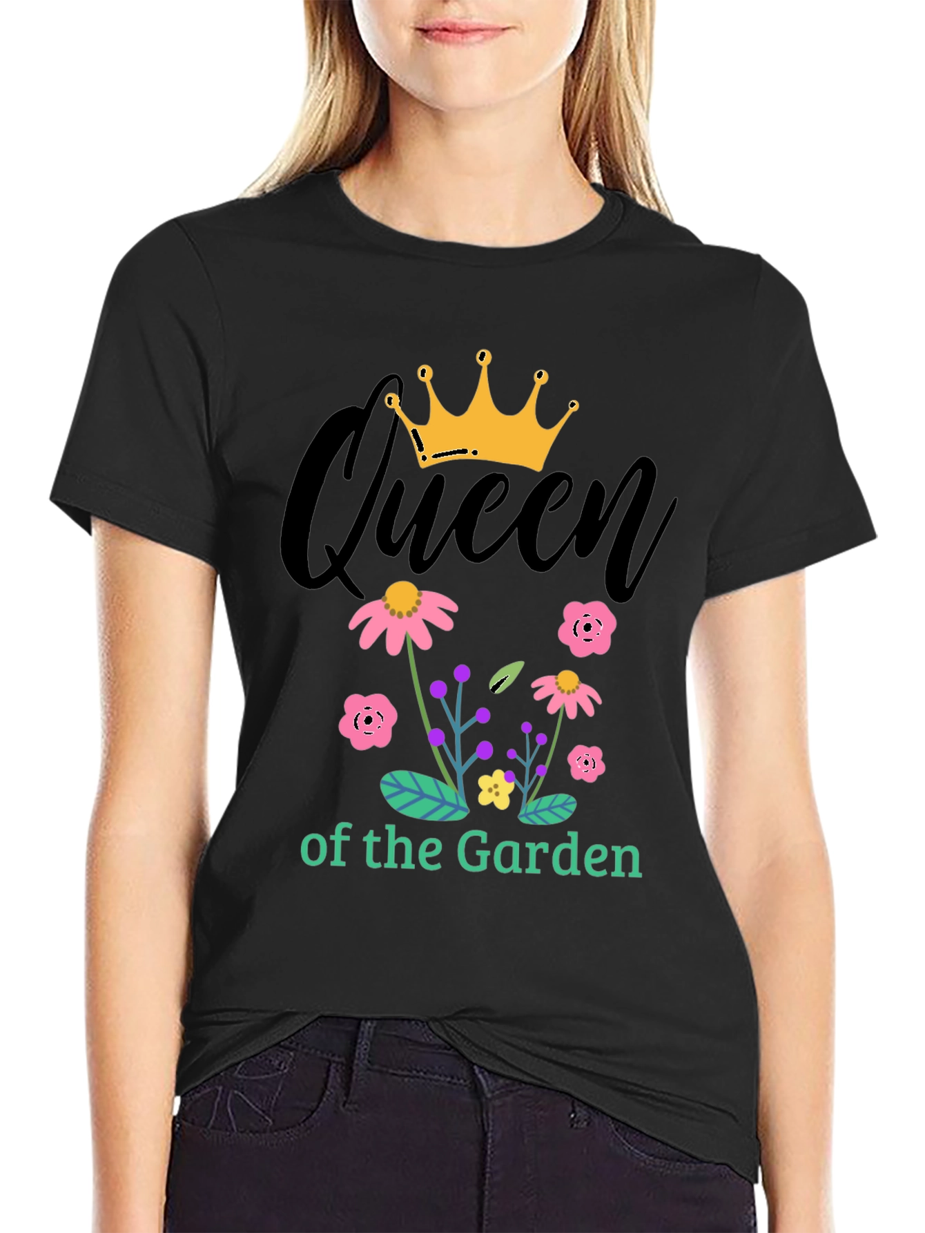 Black Queen of the Garden Graphic Tee view 2