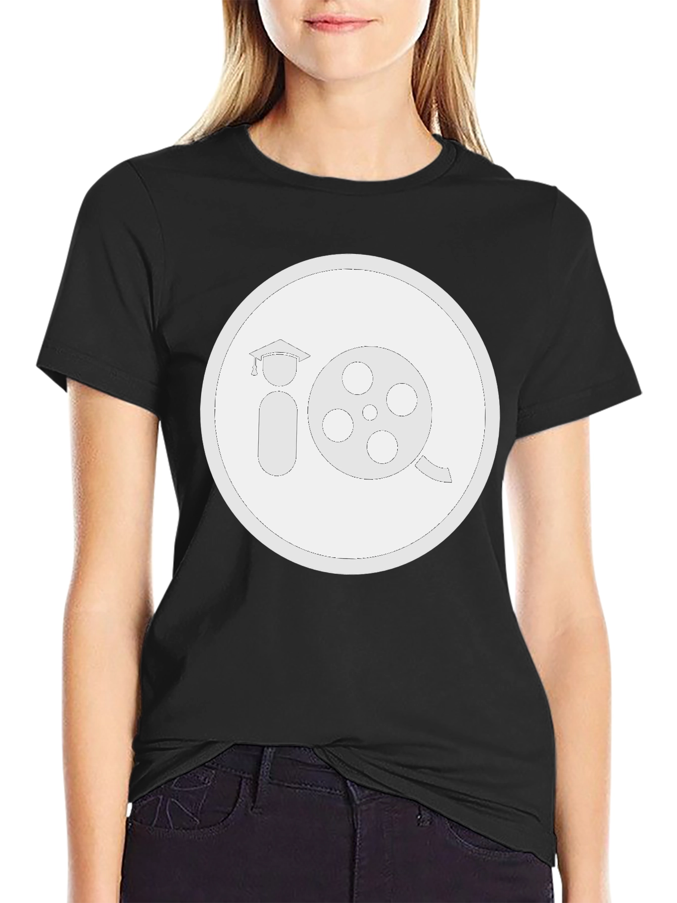 Black Film School T-Shirt - Black Crew Neck Tee view 2