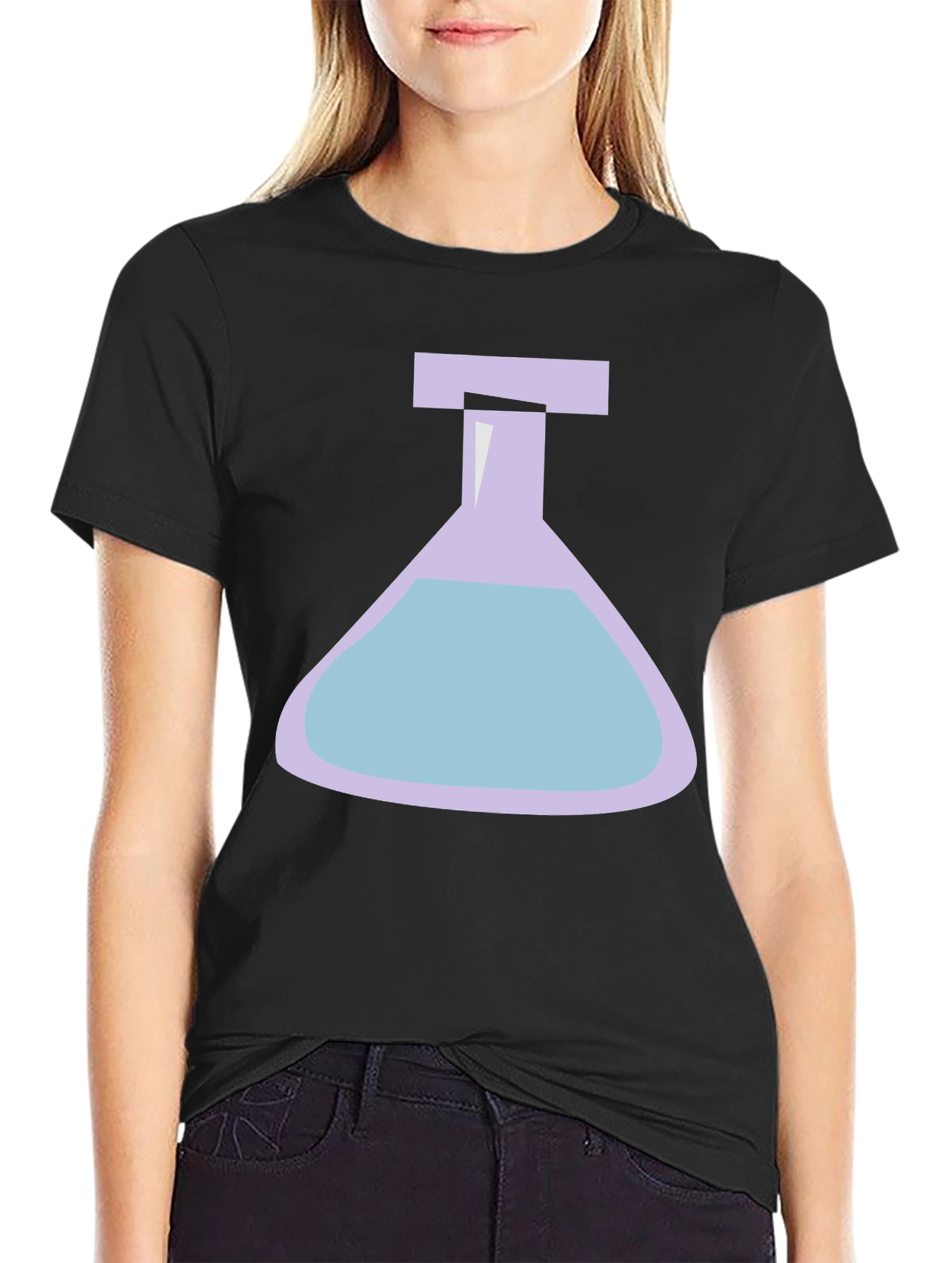 Black Science Flask Graphic T-Shirt view 2