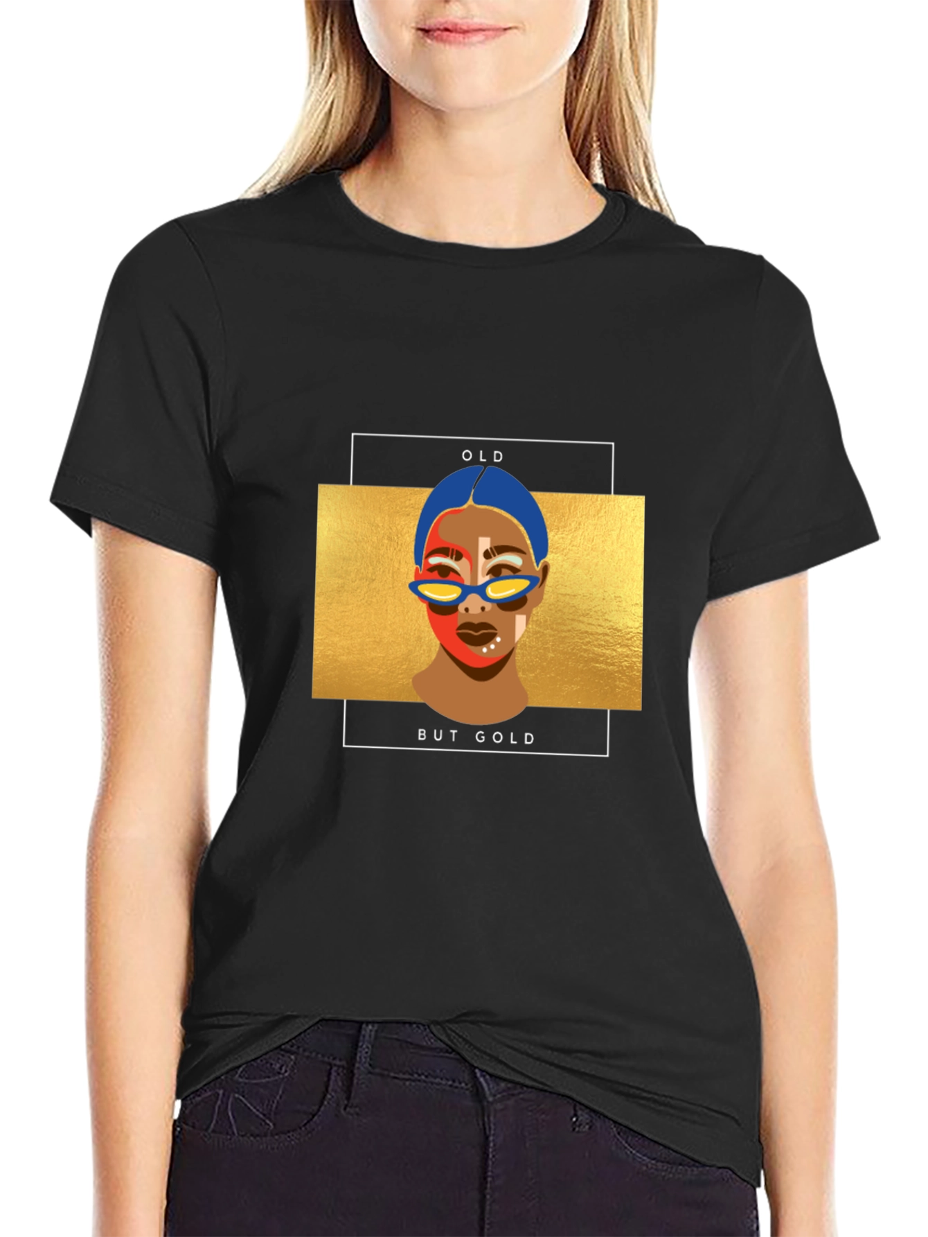Black Old But Gold Graphic Tee - Stylish Unisex T-Shirt view 2