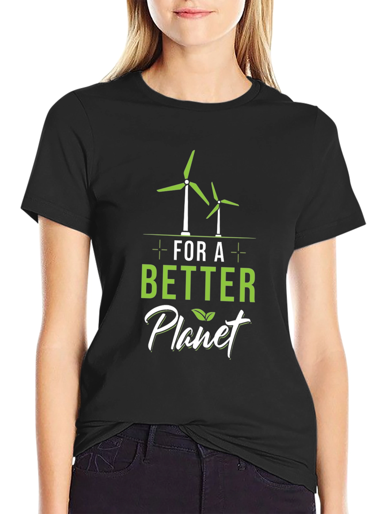 Black Eco-Friendly "Better Planet" Graphic Tee view 2