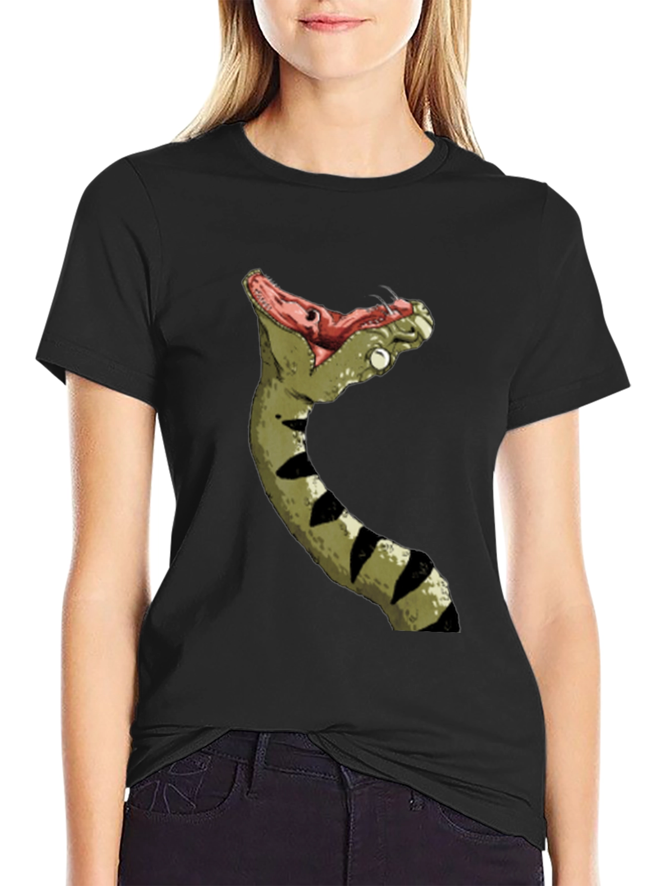 Black Snake Graphic Tee - Bold Statement Shirt view 2