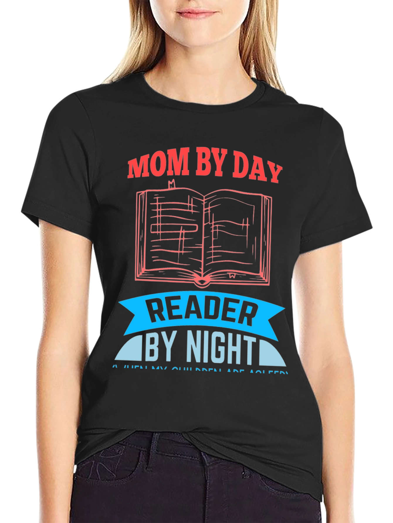 Black Mom By Day Reader By Night T-Shirt view 2
